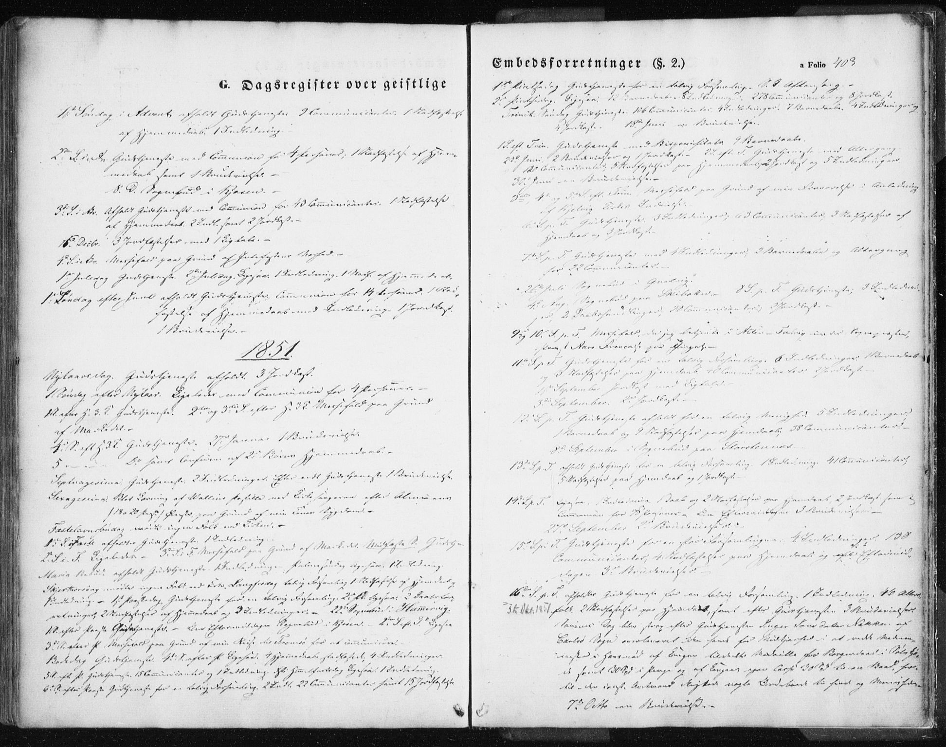 Lyngen sokneprestembete, SATØ/S-1289/H/He/Hea/L0004kirke: Parish register (official) no. 4, 1839-1858, p. 403