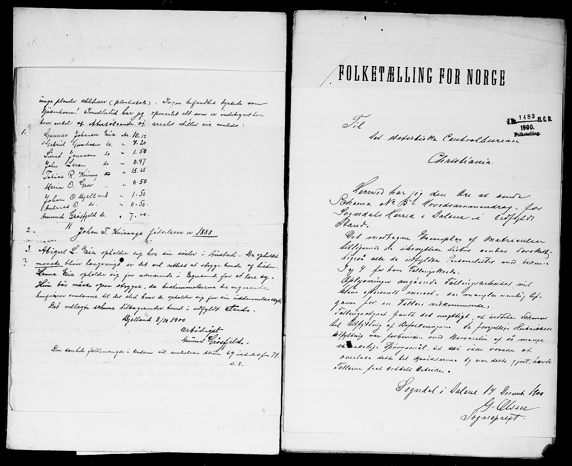 SAST, 1900 census for Sokndal, 1900, p. 21