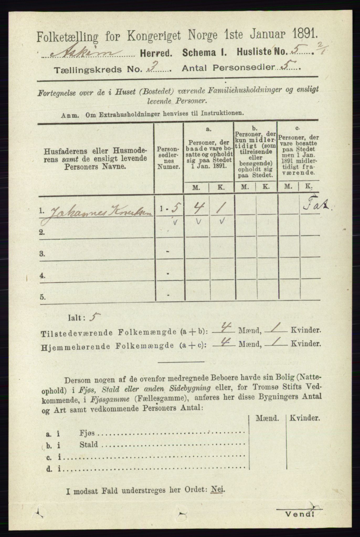 RA, 1891 census for 0124 Askim, 1891, p. 350