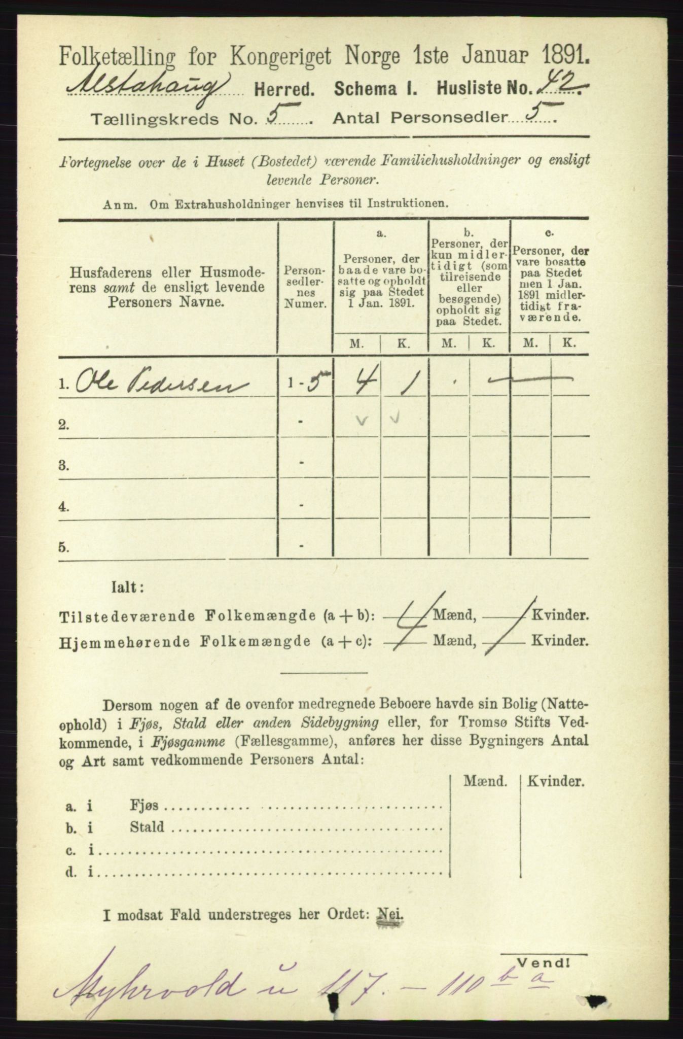 RA, 1891 census for 1820 Alstahaug, 1891, p. 1778