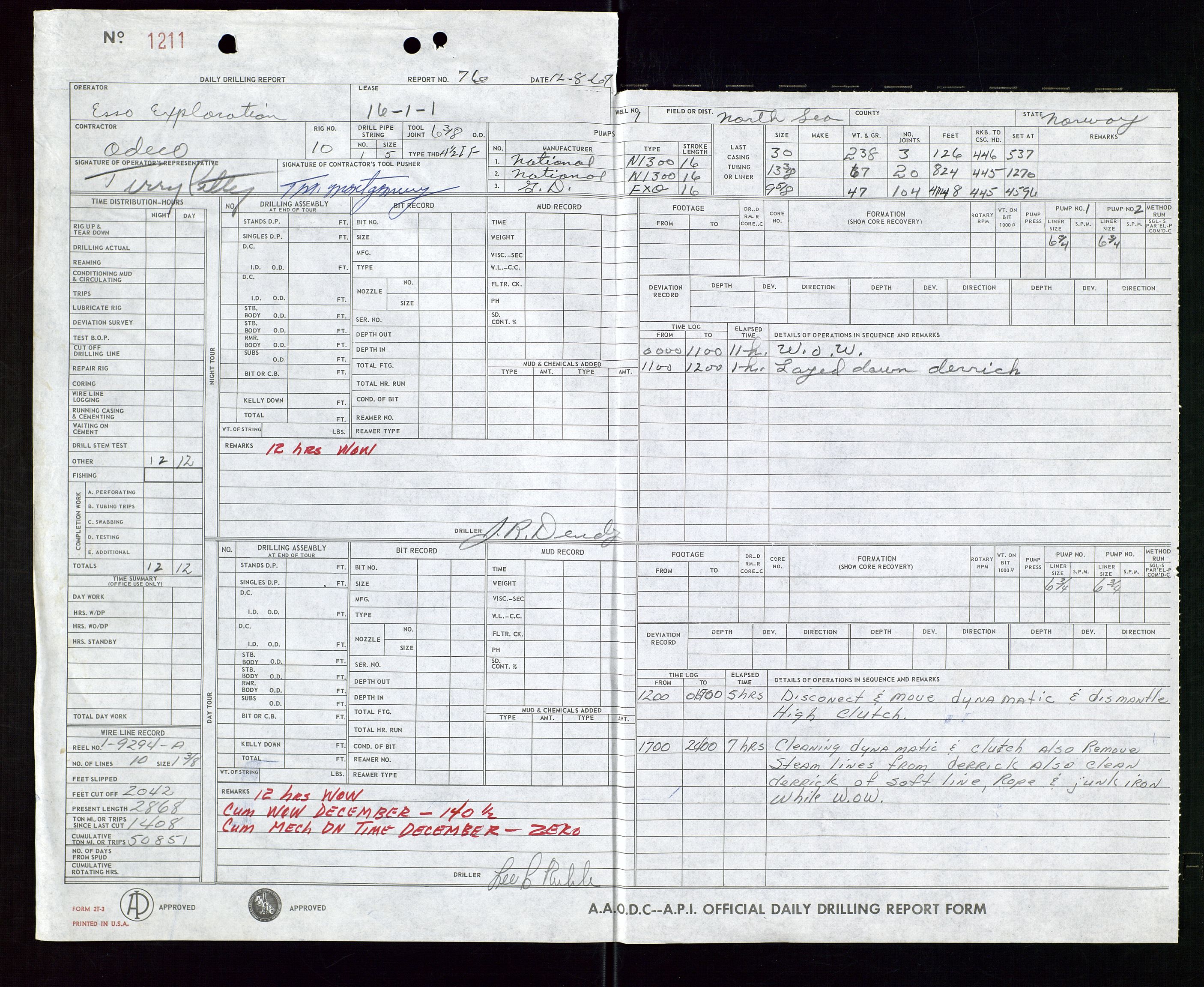 Pa 1512 - Esso Exploration and Production Norway Inc., AV/SAST-A-101917/E/Ea/L0014: Well 16/1-1, 1967-1968, p. 766