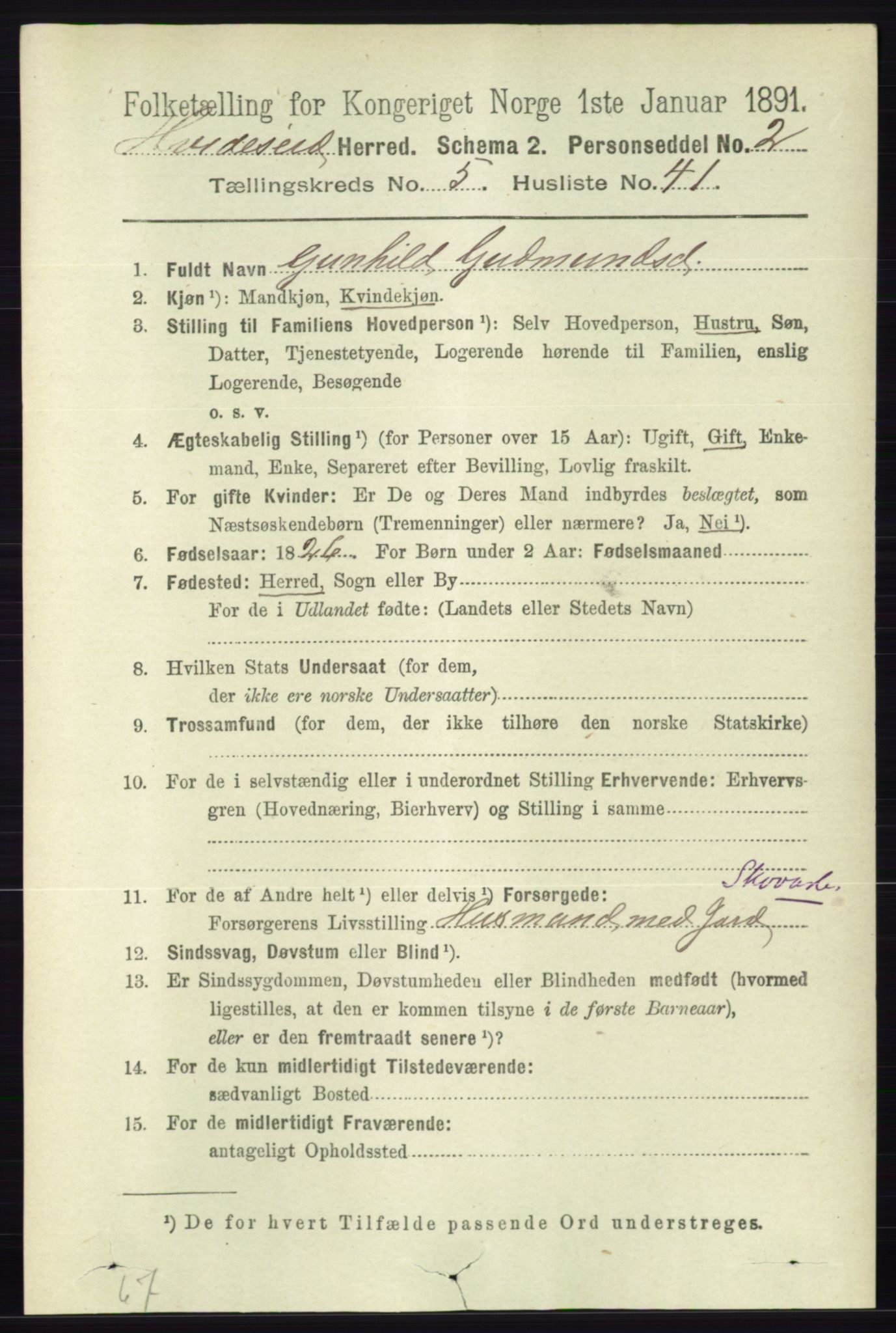 RA, 1891 census for 0829 Kviteseid, 1891, p. 1120