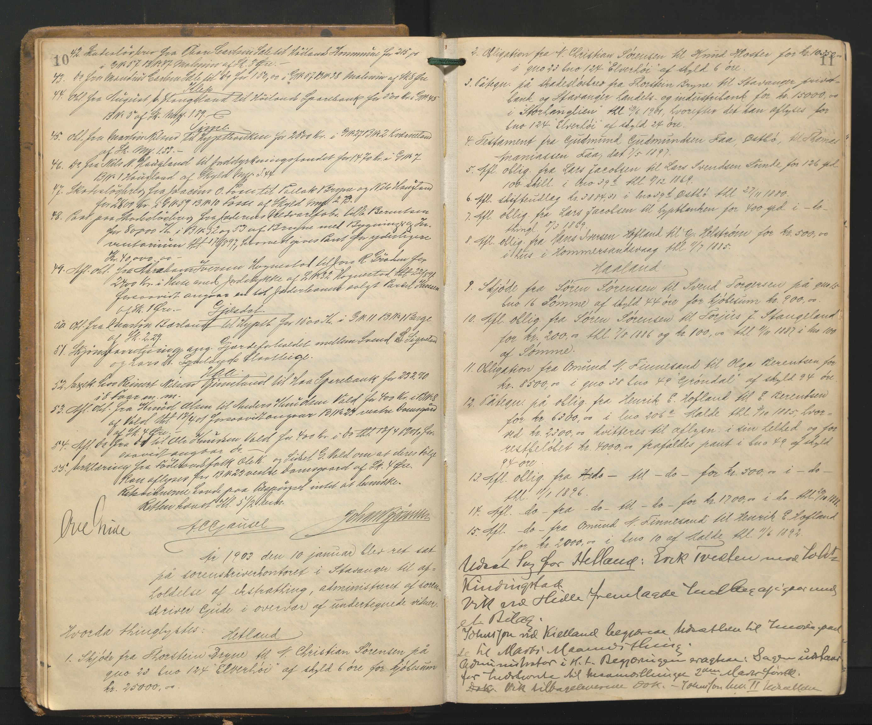 Jæren sorenskriveri, AV/SAST-A-100310/01/3/30/30BA/L0009: TINGBOK 15, 1902-1905, p. 10-11