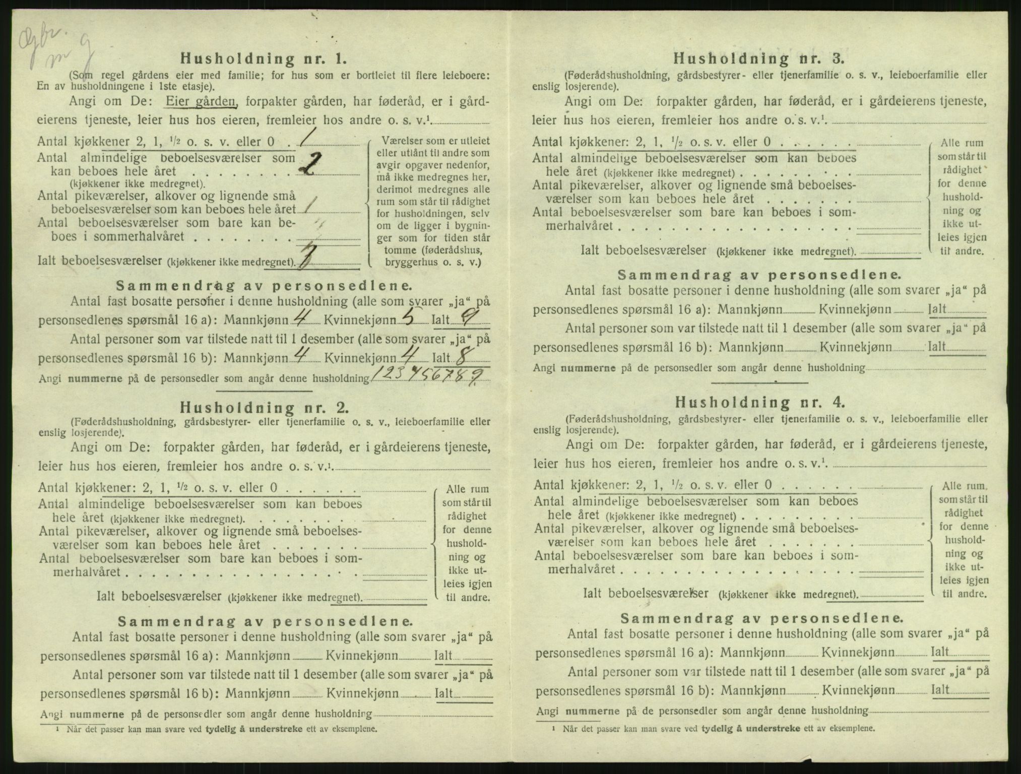 SAT, 1920 census for Steigen, 1920, p. 53