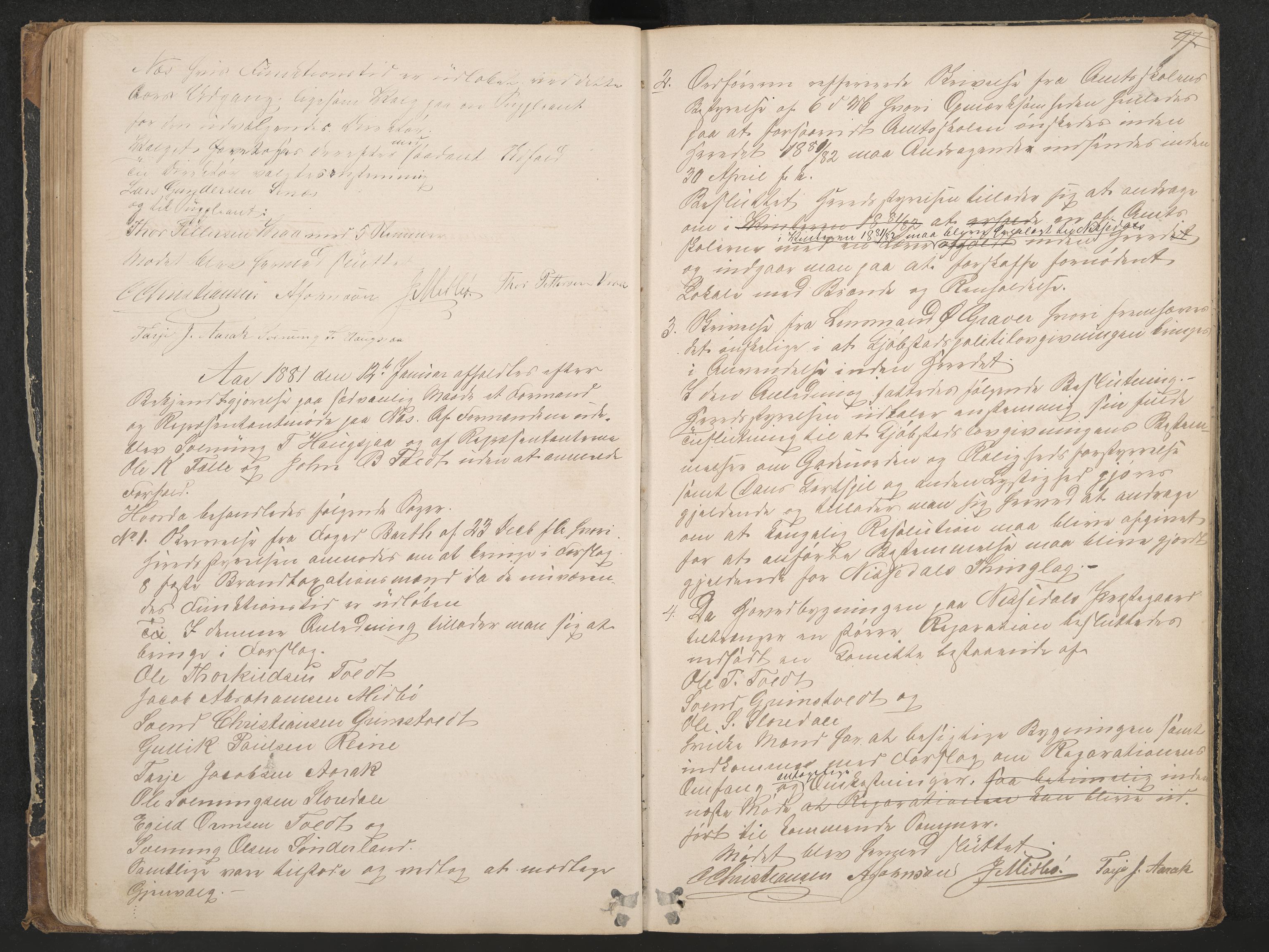 Nissedal formannskap og sentraladministrasjon, IKAK/0830021-1/A/L0002: Møtebok, 1870-1892, p. 97