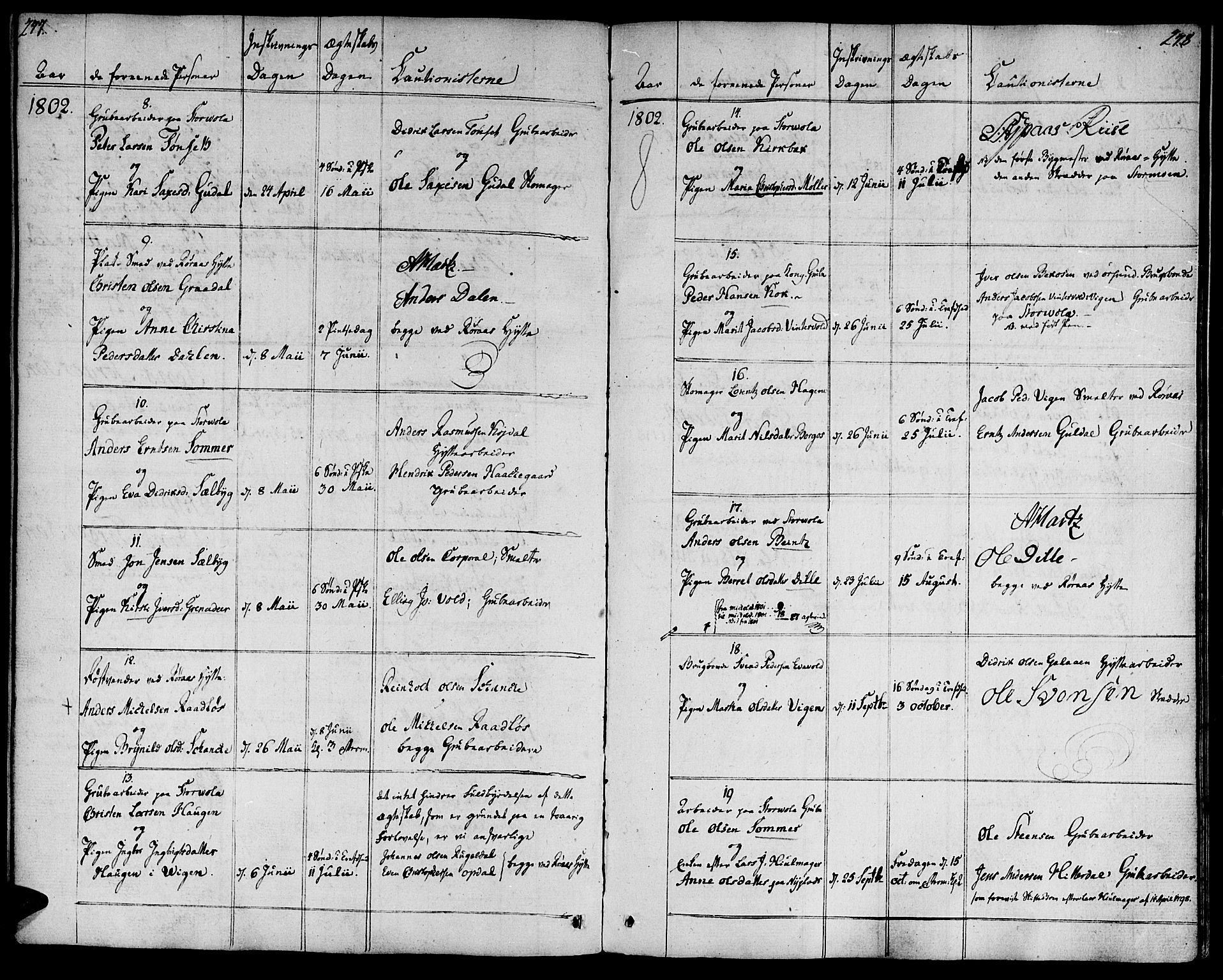 Ministerialprotokoller, klokkerbøker og fødselsregistre - Sør-Trøndelag, SAT/A-1456/681/L0927: Parish register (official) no. 681A05, 1798-1808, p. 277-278