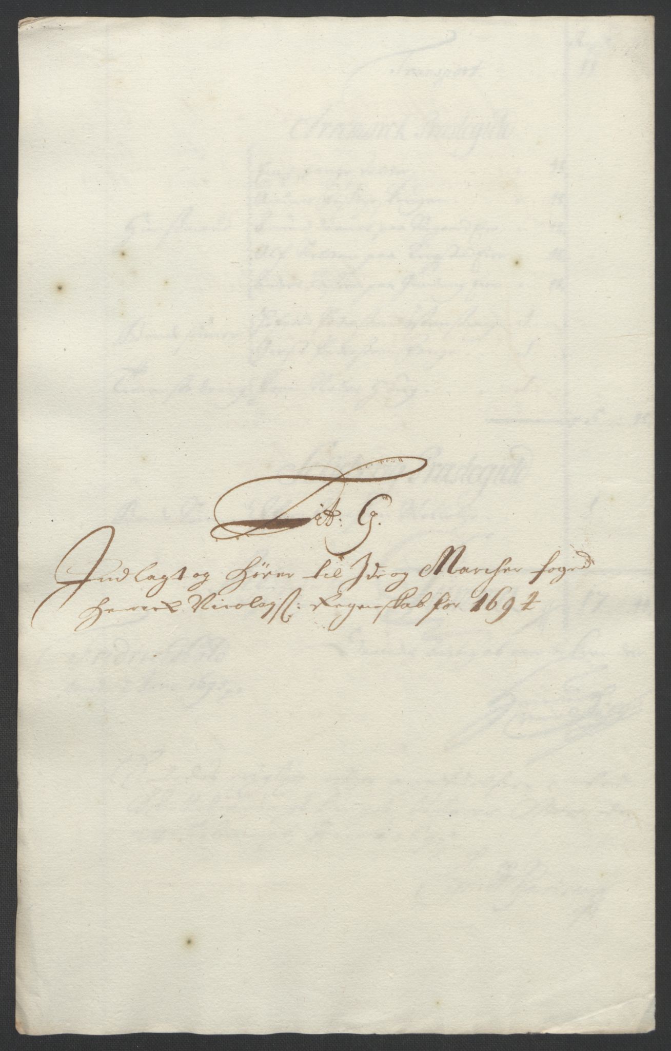 Rentekammeret inntil 1814, Reviderte regnskaper, Fogderegnskap, AV/RA-EA-4092/R01/L0012: Fogderegnskap Idd og Marker, 1694-1695, p. 104