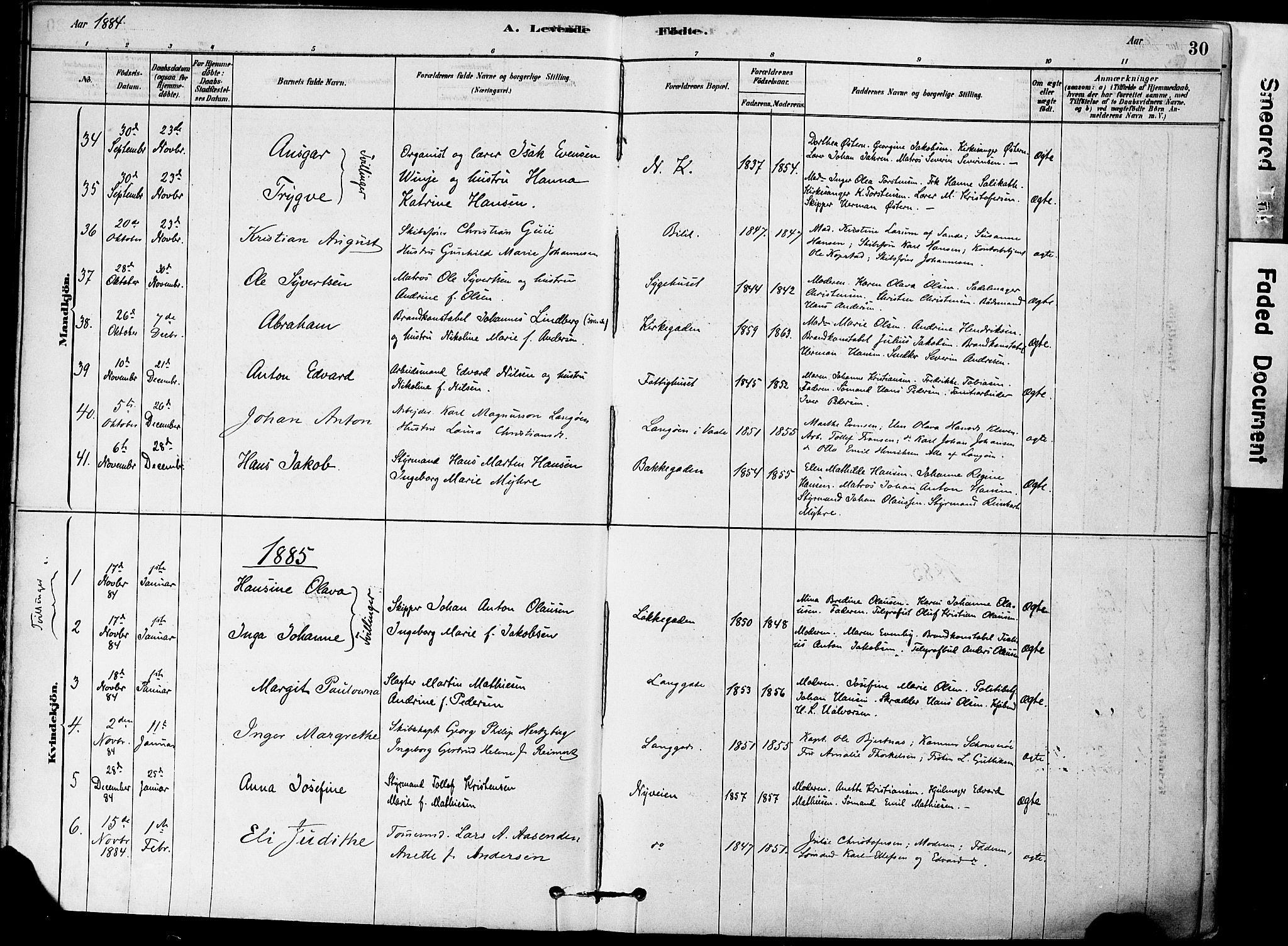 Holmestrand kirkebøker, AV/SAKO-A-346/F/Fa/L0004: Parish register (official) no. 4, 1880-1901, p. 30