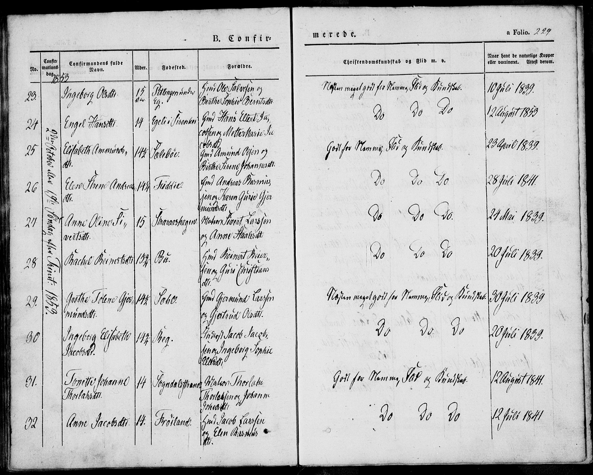 Sokndal sokneprestkontor, SAST/A-101808: Parish register (official) no. A 8.1, 1842-1857, p. 229