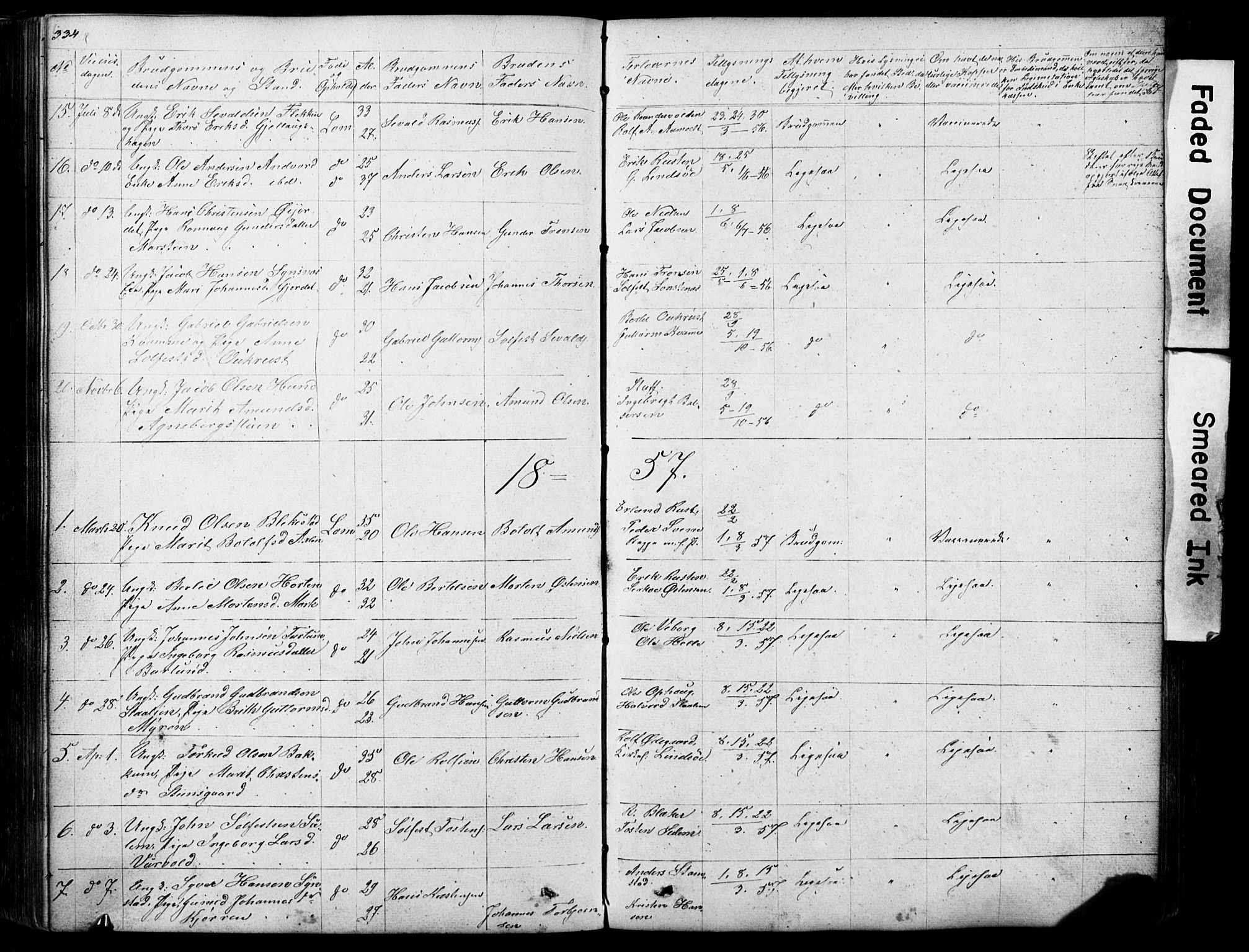 Lom prestekontor, AV/SAH-PREST-070/L/L0012: Parish register (copy) no. 12, 1845-1873, p. 334-335