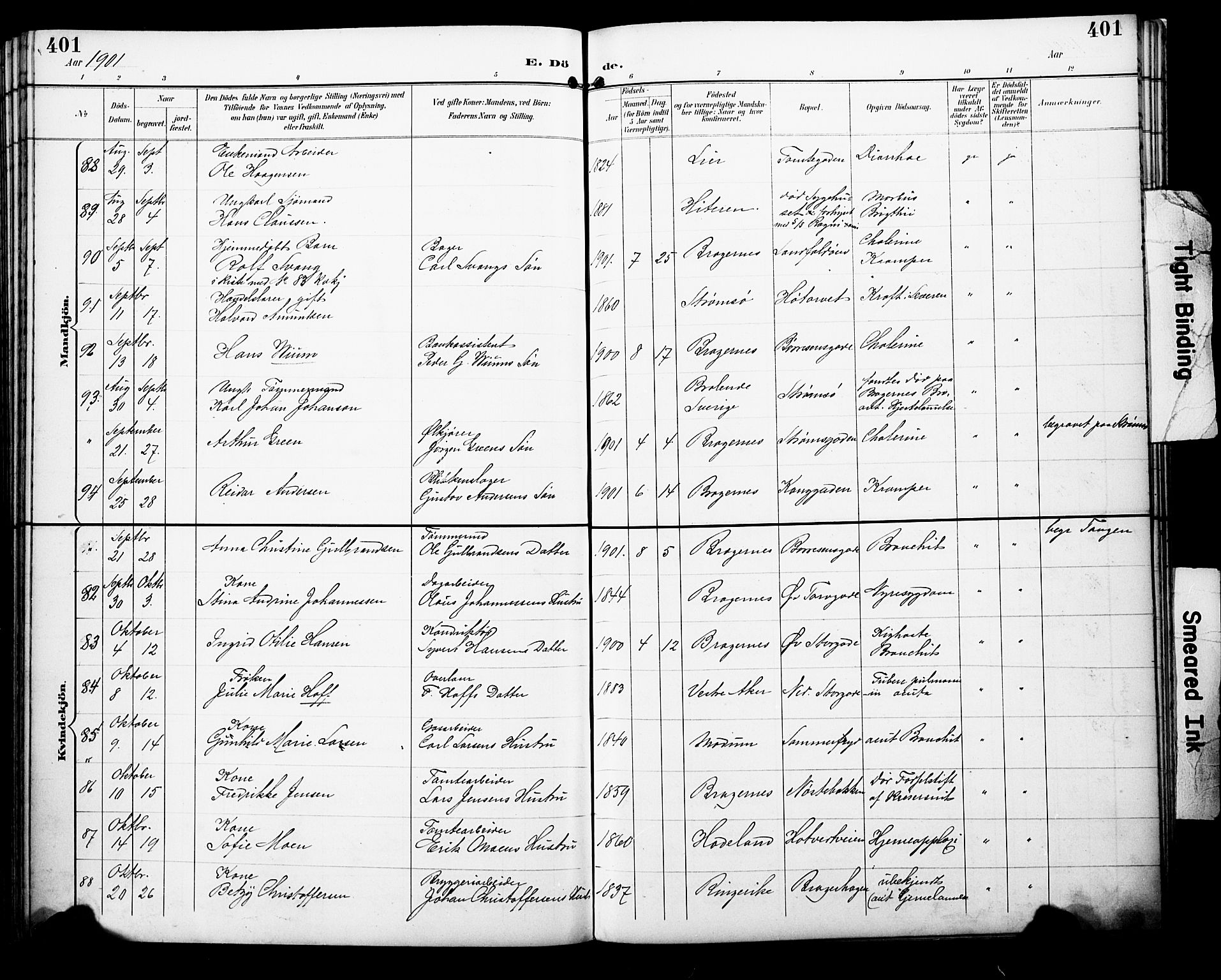 Bragernes kirkebøker, AV/SAKO-A-6/F/Fb/L0008: Parish register (official) no. II 8, 1894-1902, p. 401