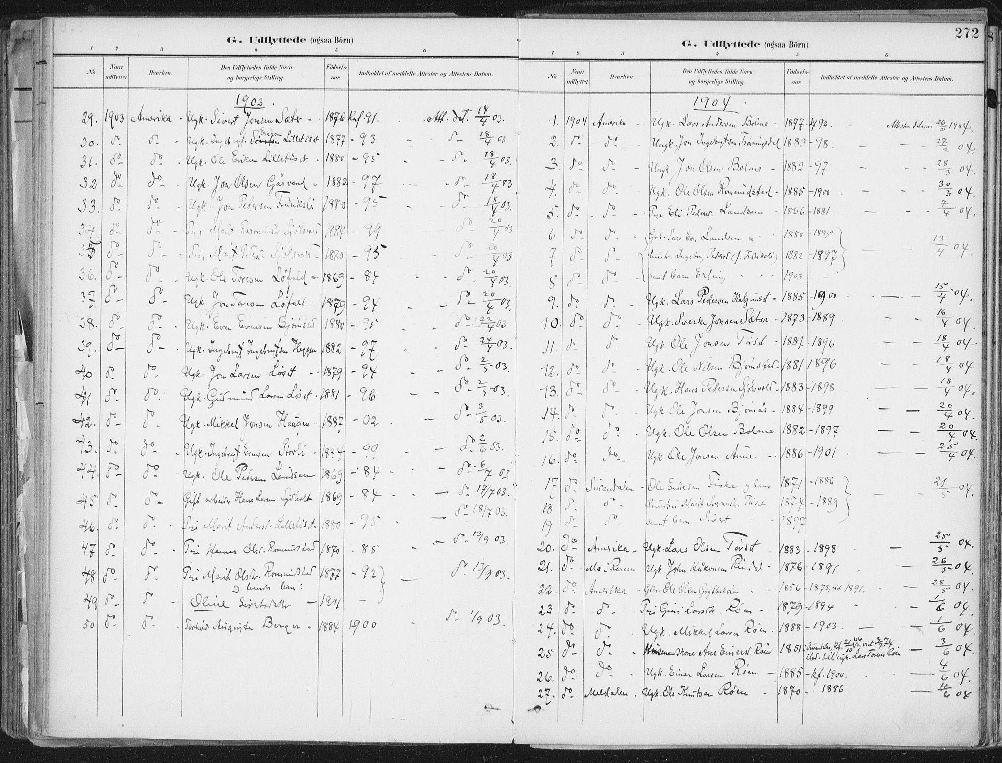 Ministerialprotokoller, klokkerbøker og fødselsregistre - Møre og Romsdal, SAT/A-1454/598/L1072: Parish register (official) no. 598A06, 1896-1910, p. 272