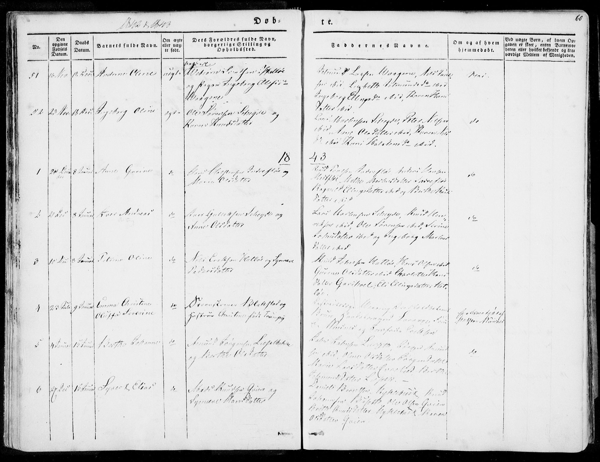 Ministerialprotokoller, klokkerbøker og fødselsregistre - Møre og Romsdal, AV/SAT-A-1454/509/L0104: Parish register (official) no. 509A02, 1833-1847, p. 60