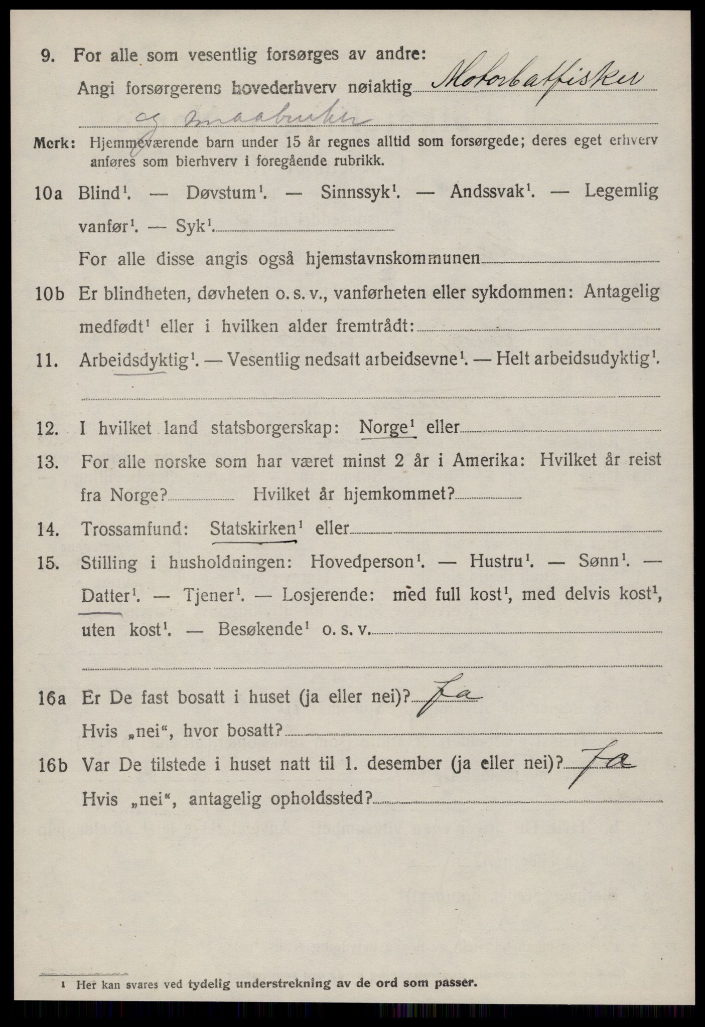 SAT, 1920 census for Haram, 1920, p. 5746