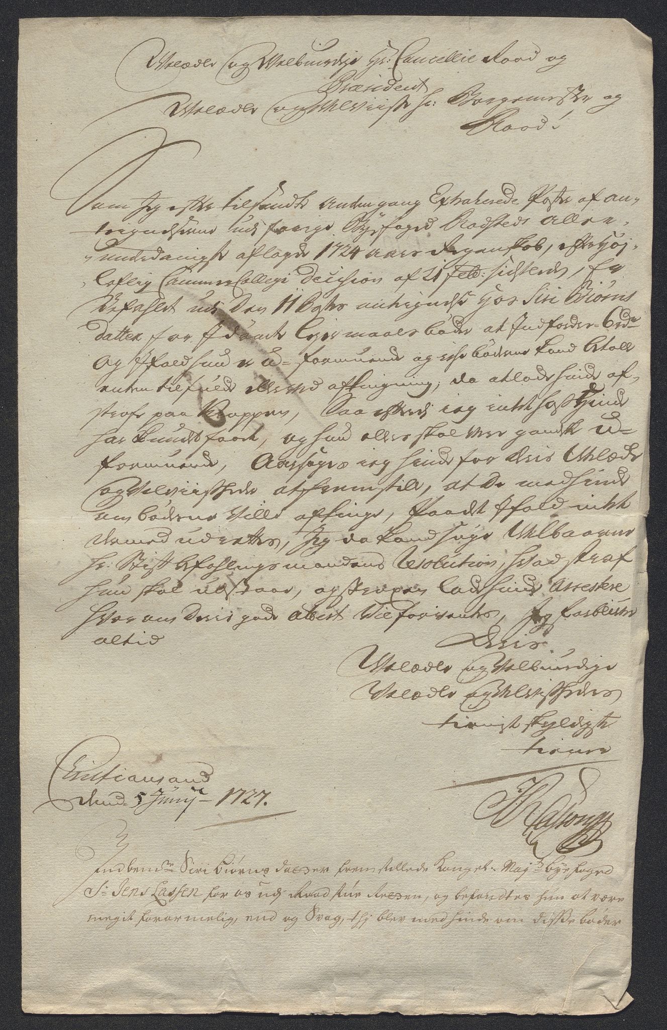 Rentekammeret inntil 1814, Reviderte regnskaper, Byregnskaper, AV/RA-EA-4066/R/Rm/L0286: [M19] Sikt og sakefall, 1719-1727, p. 530