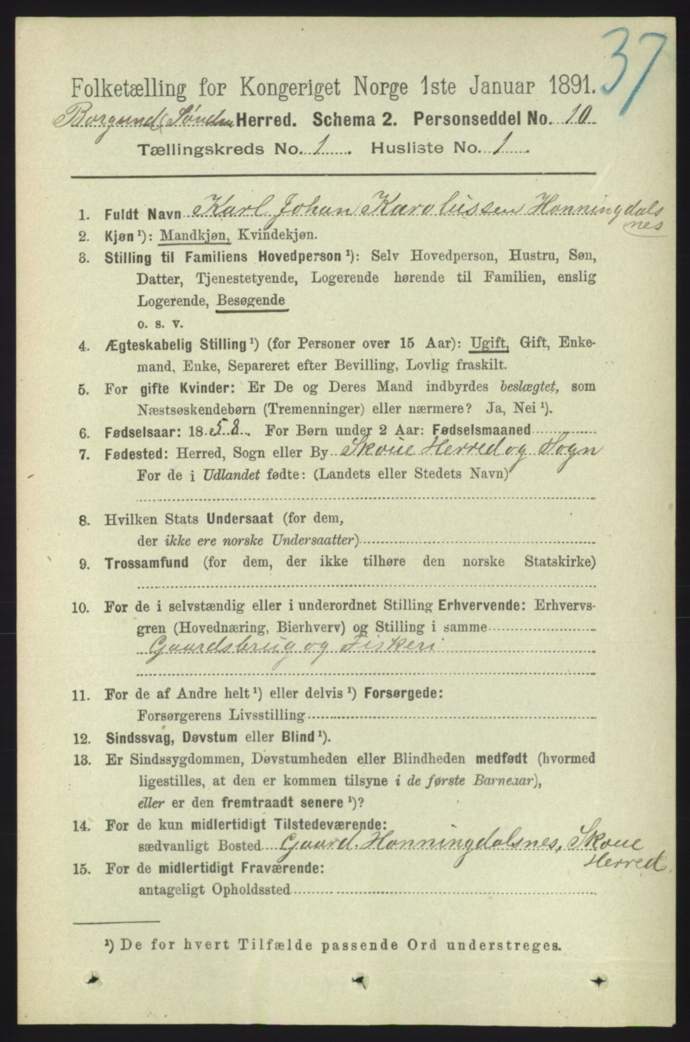 RA, 1891 census for 1531 Borgund, 1891, p. 128