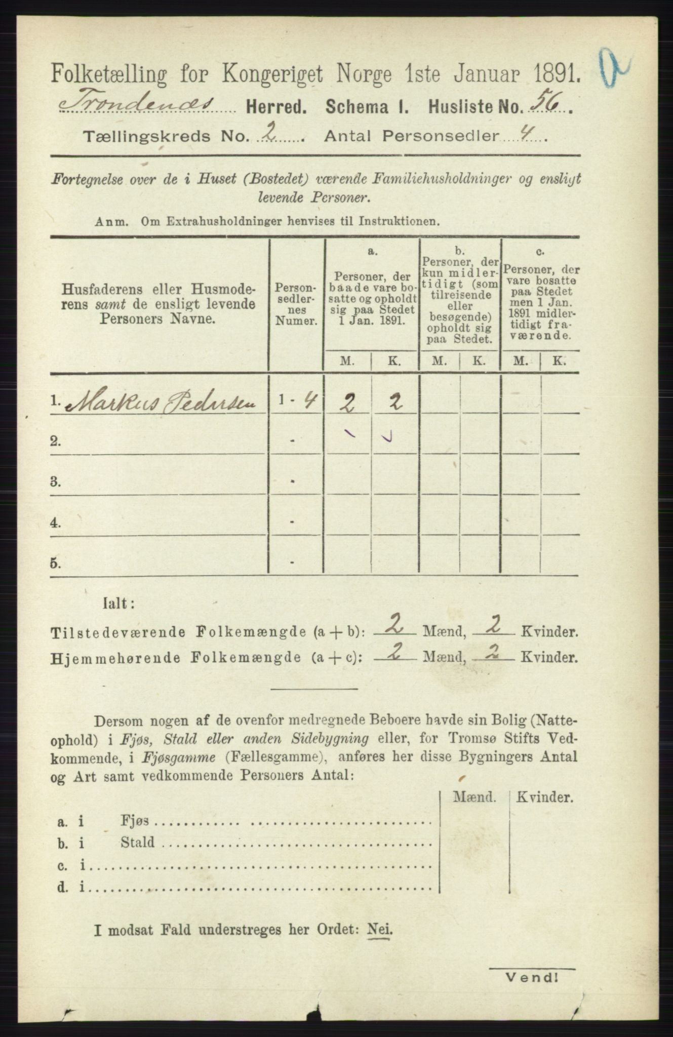 RA, 1891 census for 1914 Trondenes, 1891, p. 634