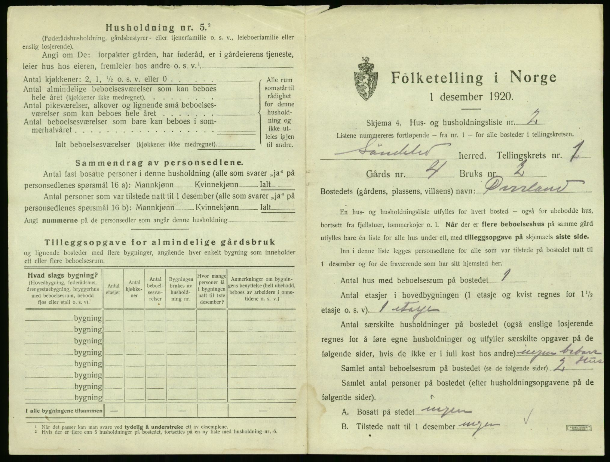 SAK, 1920 census for Søndeled, 1920, p. 63