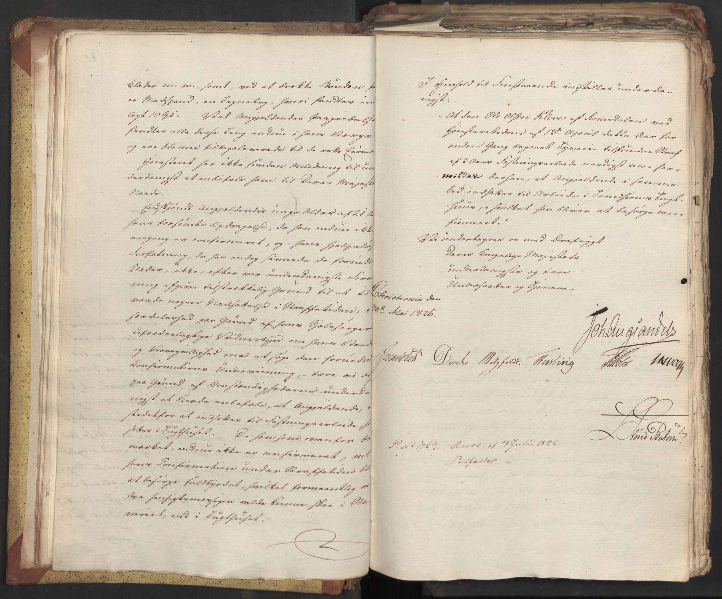 Statsrådsavdelingen i Stockholm, AV/RA-S-1003/D/Da/L0047: Regjeringsinnstillinger nr. 3501-3659, 1826, p. 26