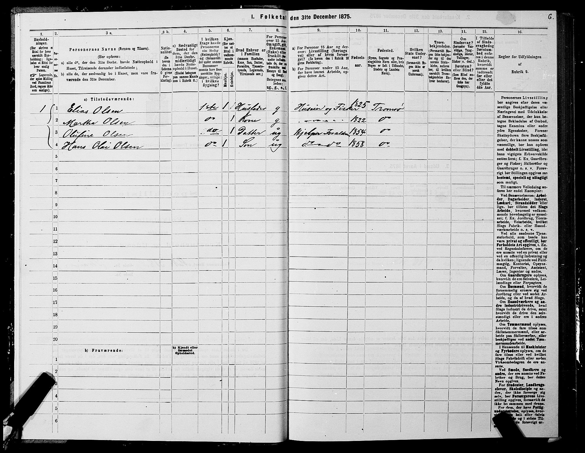 SATØ, 1875 census for 1902P Tromsø, 1875, p. 4006