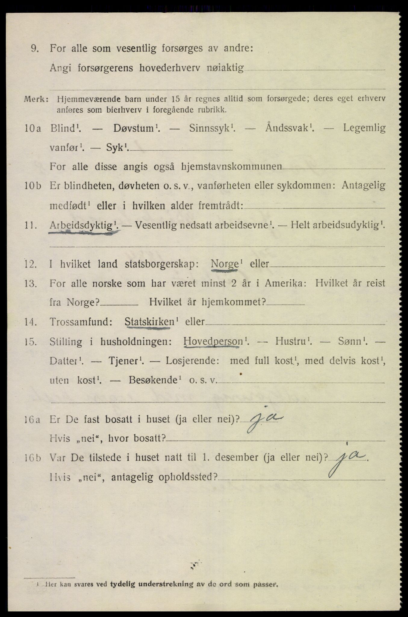 SAK, 1920 census for Tveit, 1920, p. 3493