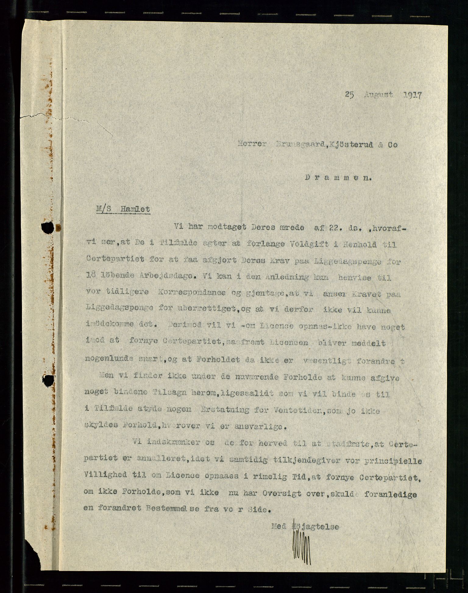 Pa 1521 - A/S Norske Shell, AV/SAST-A-101915/E/Ea/Eaa/L0001: Sjefskorrespondanse, 1917, p. 641