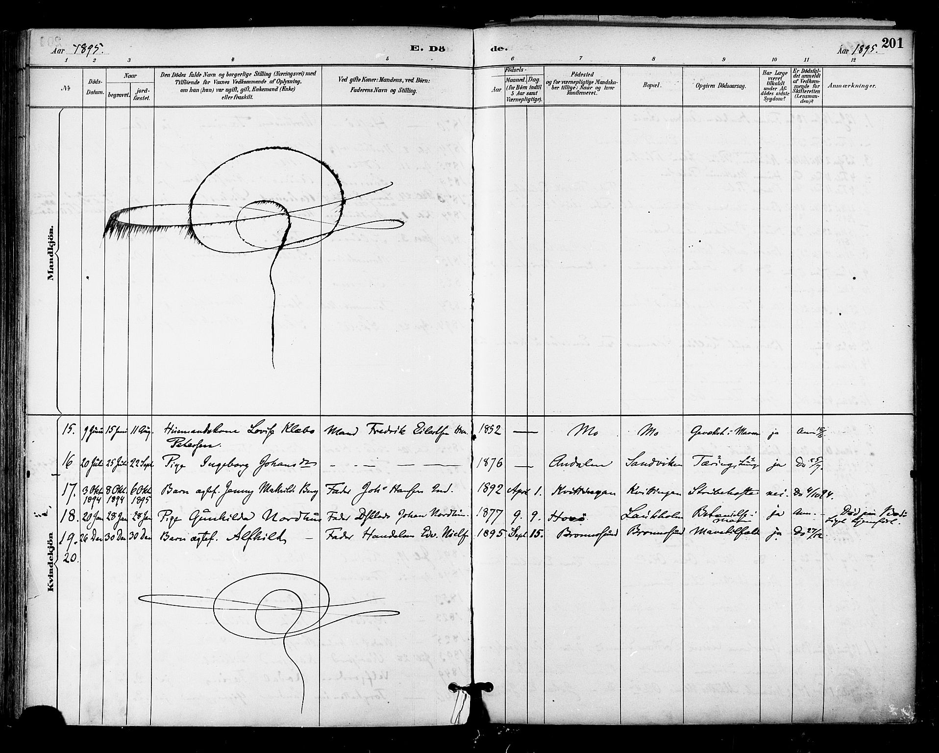 Ministerialprotokoller, klokkerbøker og fødselsregistre - Nordland, AV/SAT-A-1459/813/L0200: Parish register (official) no. 813A10, 1886-1900, p. 201