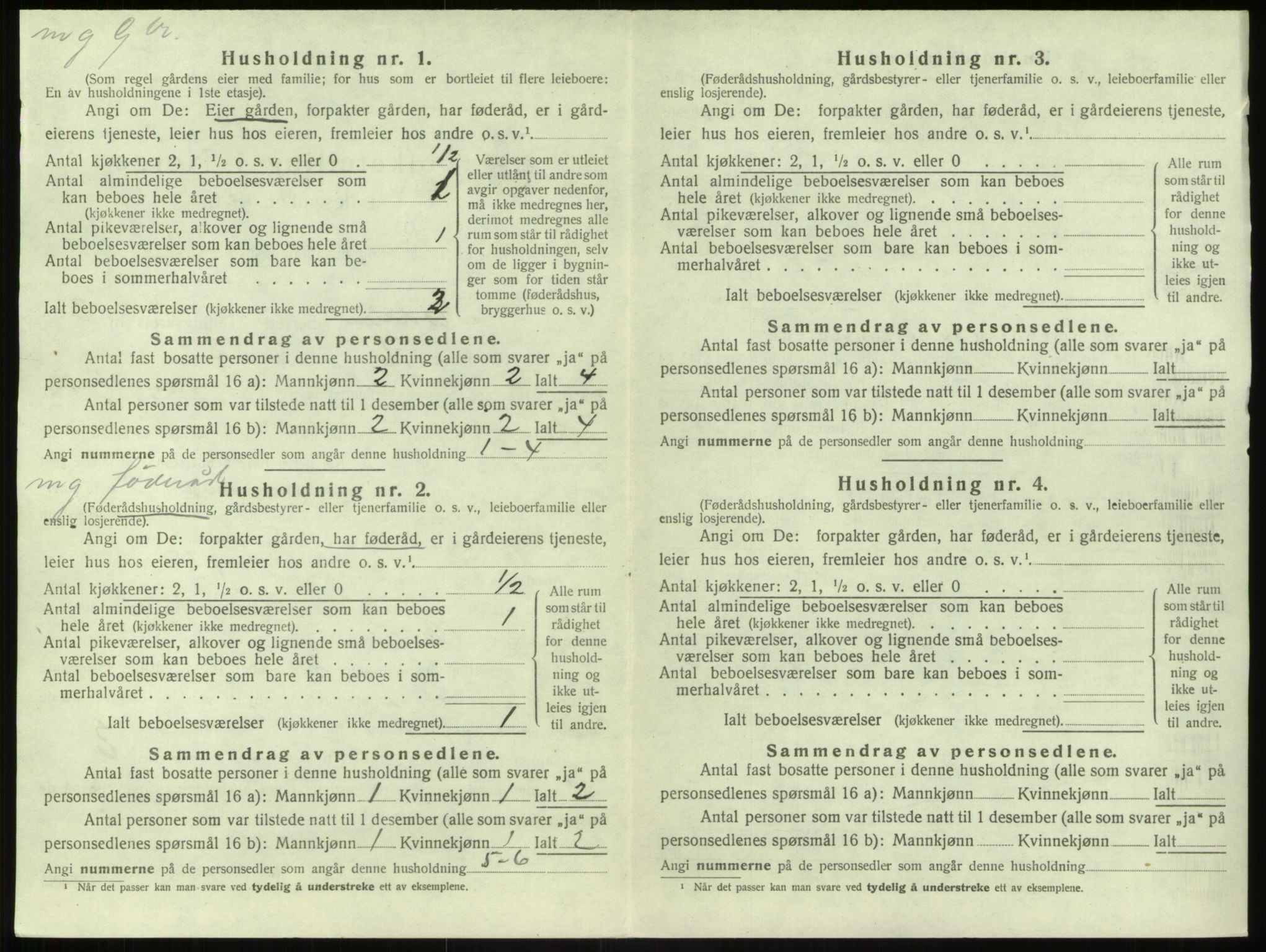 SAB, 1920 census for Modalen, 1920, p. 80