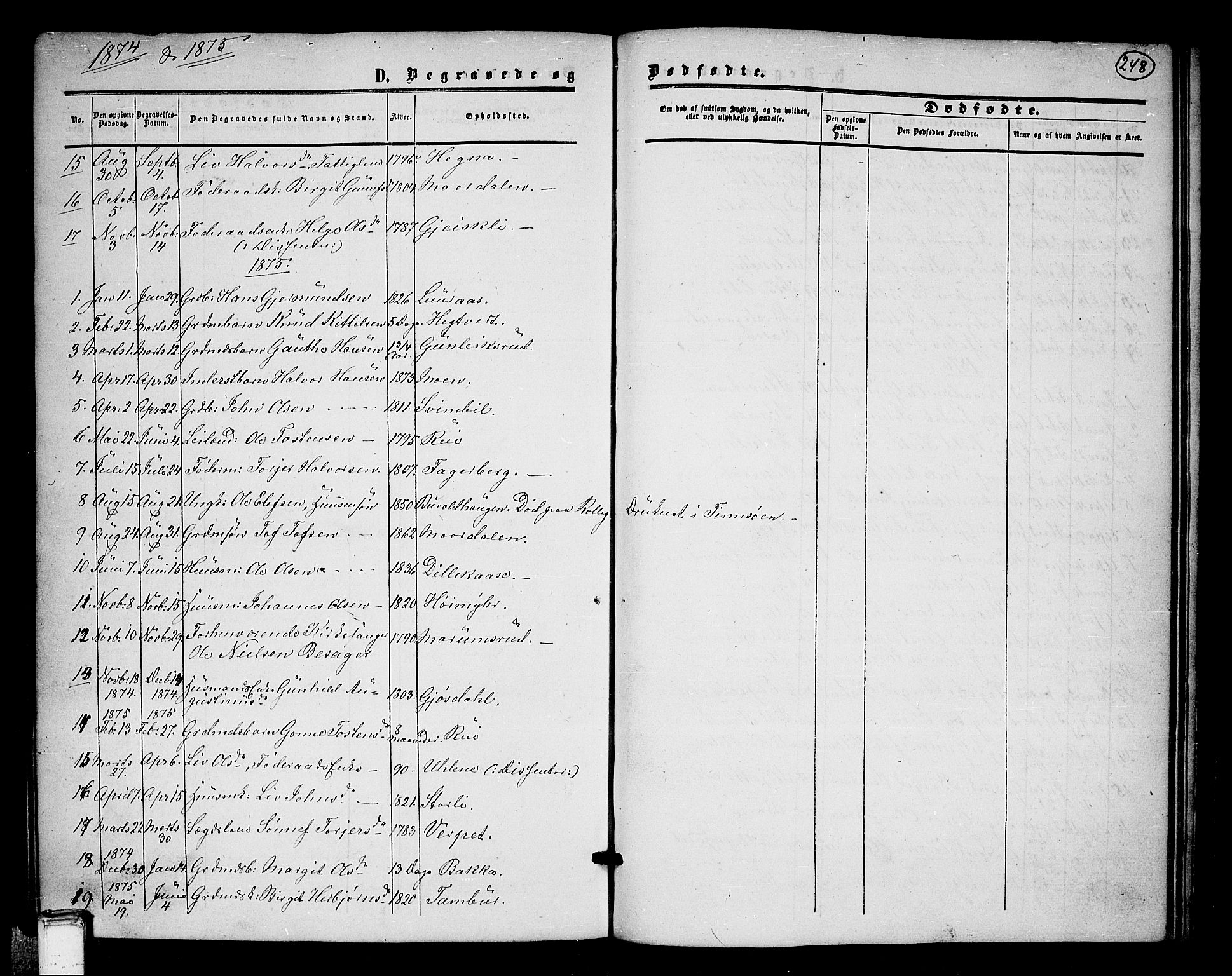 Tinn kirkebøker, SAKO/A-308/G/Ga/L0002: Parish register (copy) no. I 2, 1851-1883, p. 248