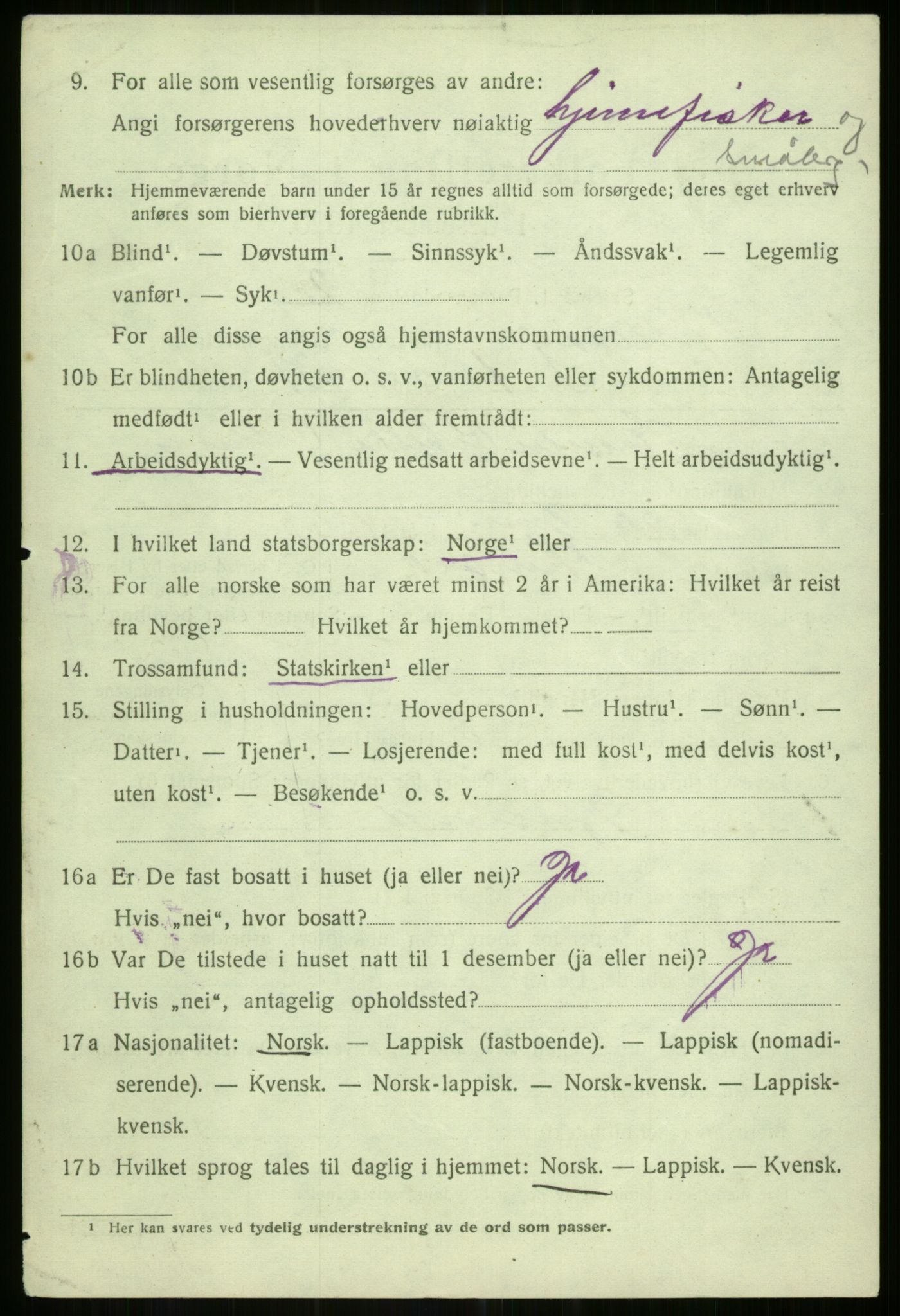 SATØ, 1920 census for Hillesøy, 1920, p. 3272