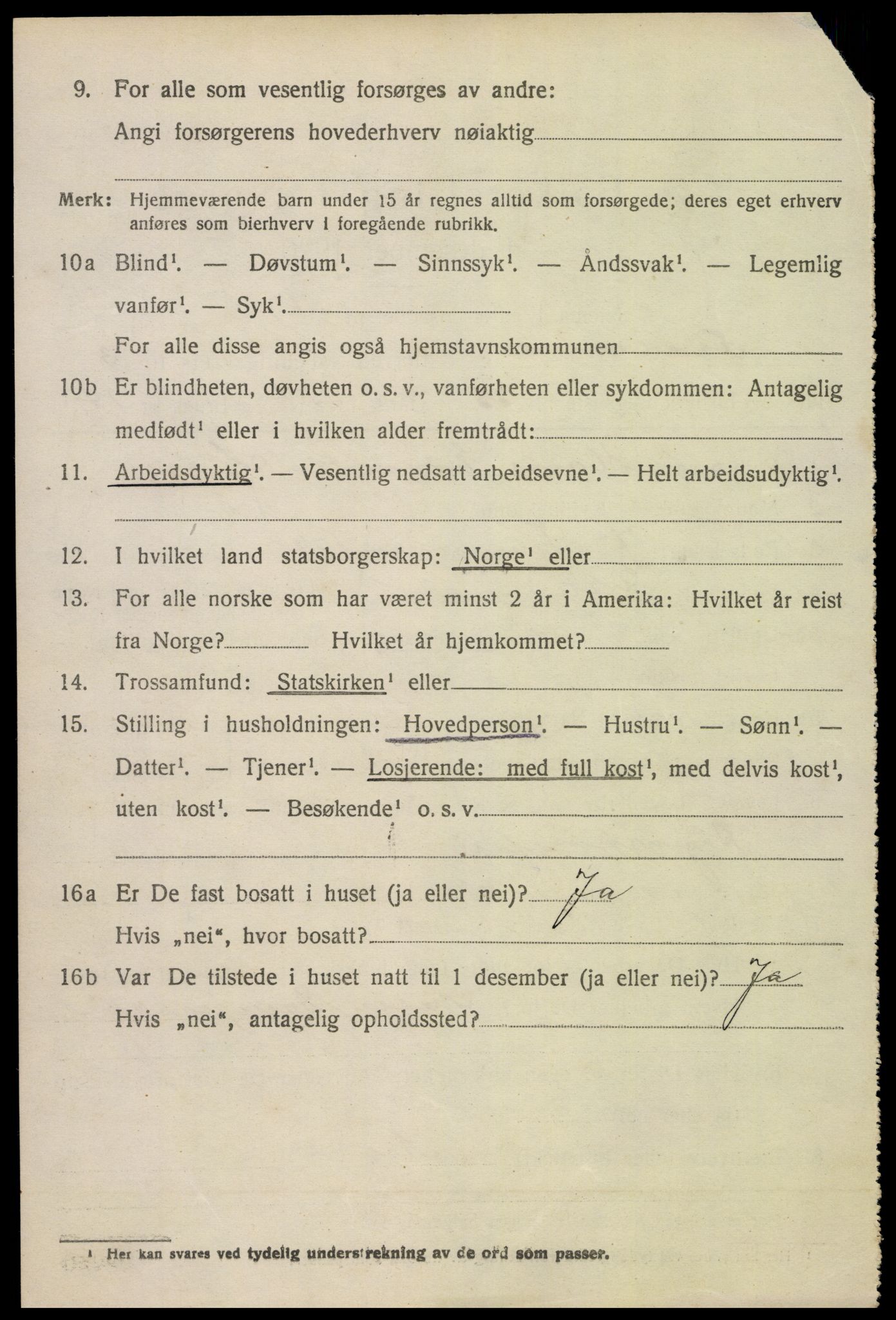 SAK, 1920 census for Froland, 1920, p. 2868