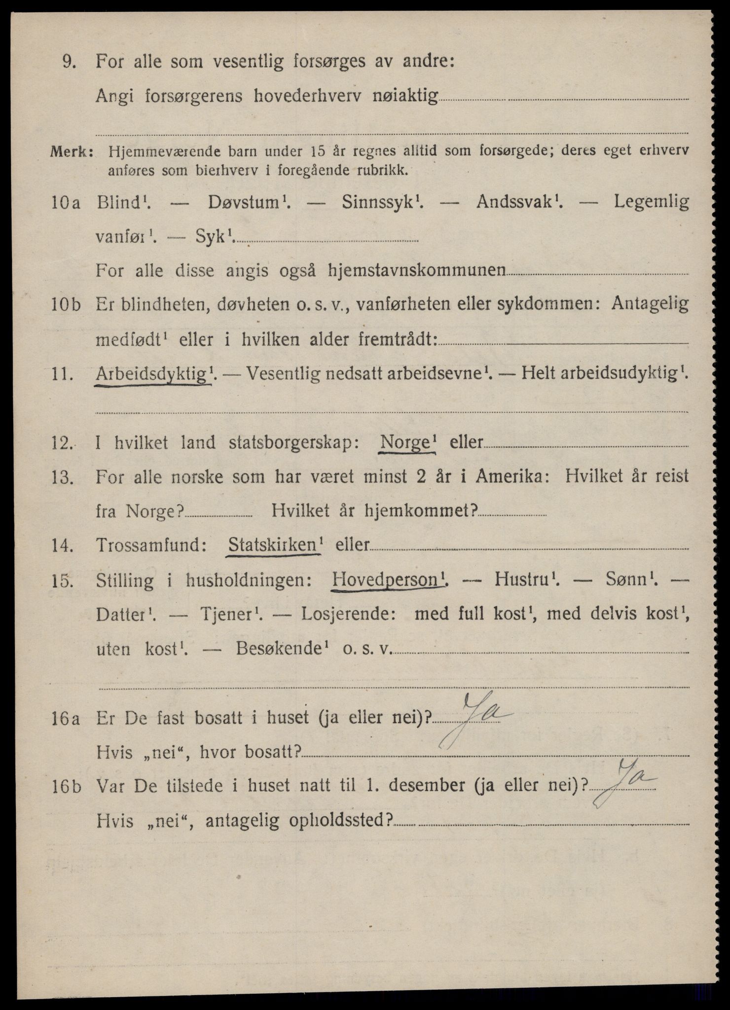 SAT, 1920 census for Borgund, 1920, p. 10315