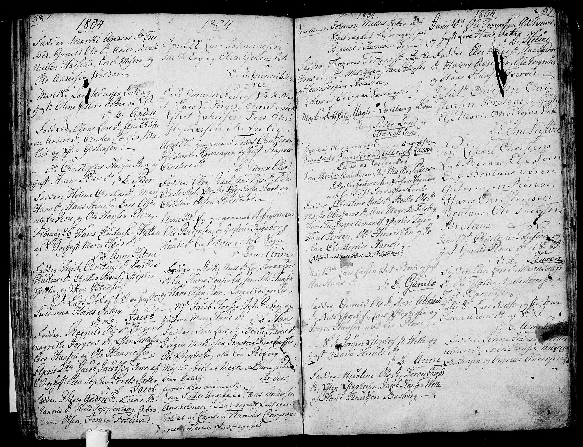 Sem kirkebøker, AV/SAKO-A-5/F/Fb/L0003: Parish register (official) no. II 3, 1792-1814, p. 58-59