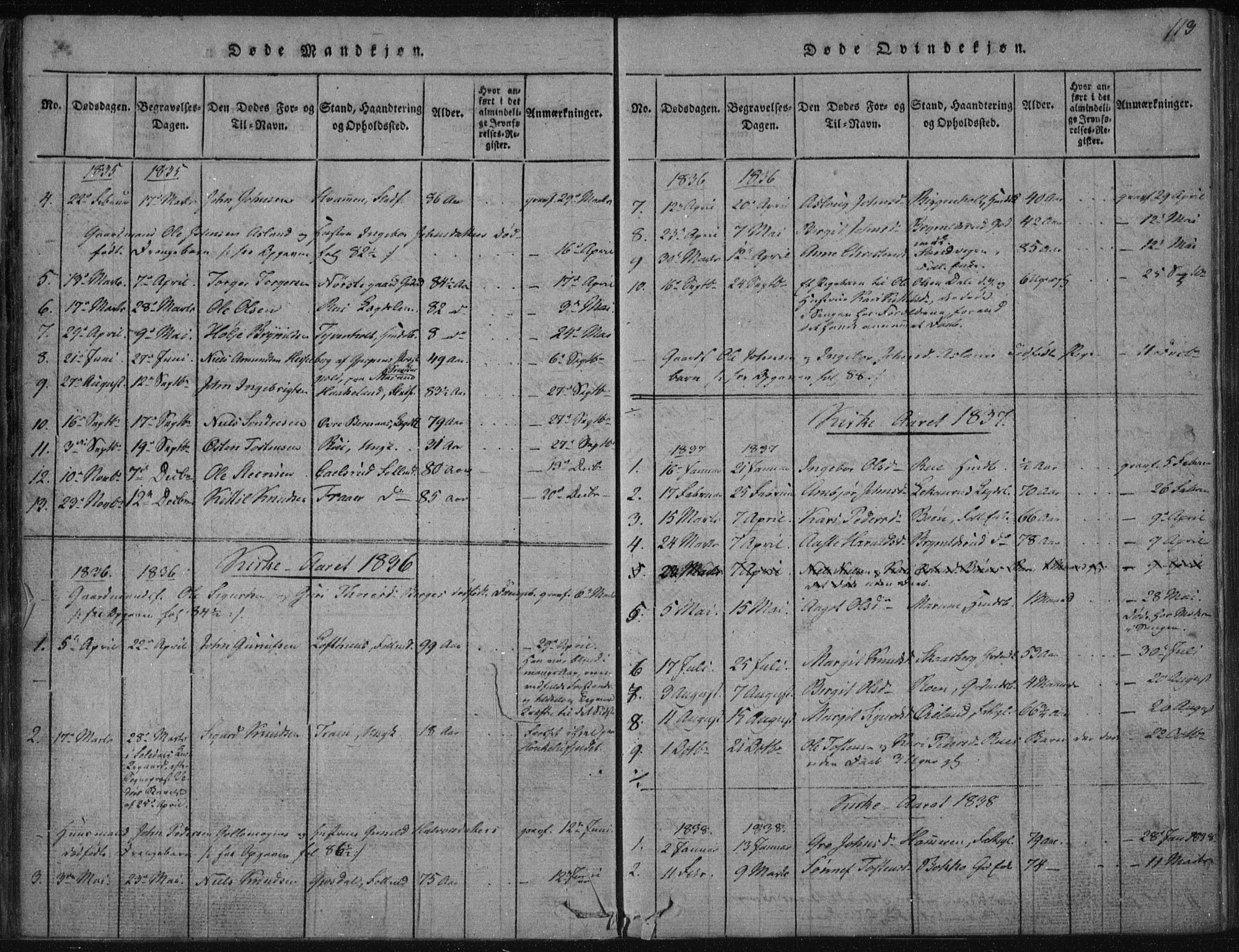 Tinn kirkebøker, SAKO/A-308/F/Fa/L0004: Parish register (official) no. I 4, 1815-1843, p. 112b-113a