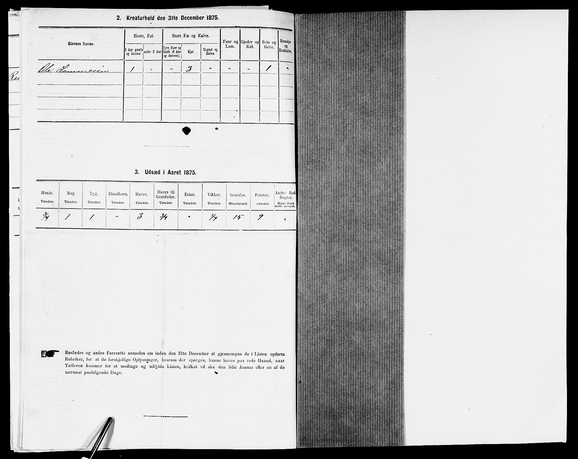 SAK, 1875 census for 0923L Fjære/Fjære, 1875, p. 518