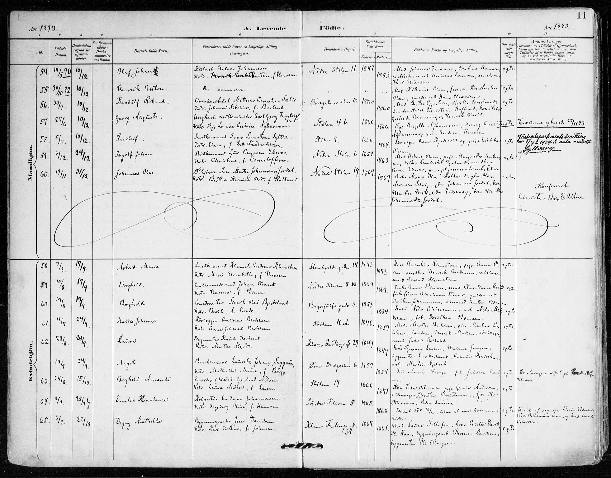 Mariakirken Sokneprestembete, AV/SAB-A-76901/H/Haa/L0008: Parish register (official) no. A 8, 1893-1942, p. 11