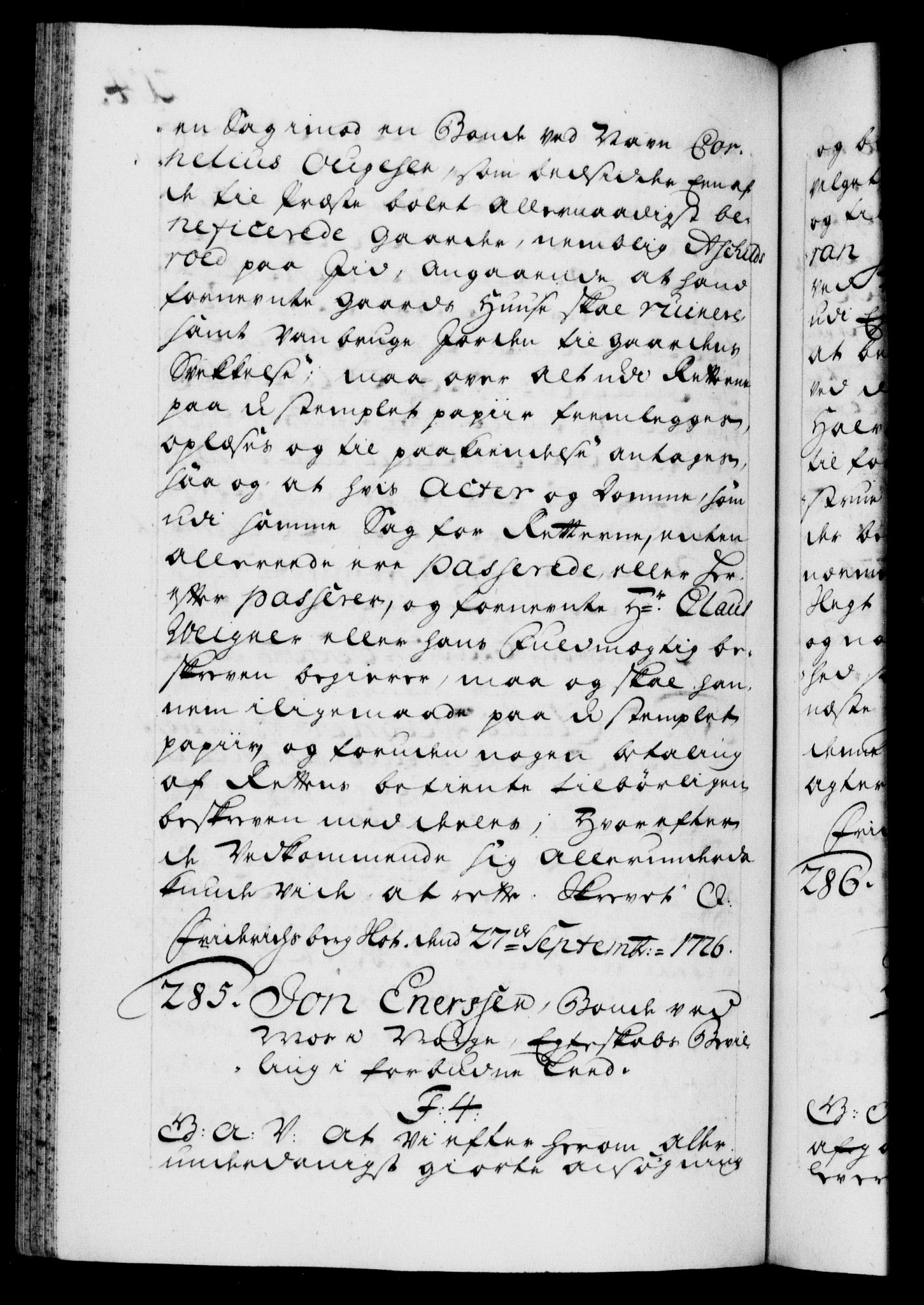 Danske Kanselli 1572-1799, AV/RA-EA-3023/F/Fc/Fca/Fcaa/L0025: Norske registre, 1726-1728, p. 204b