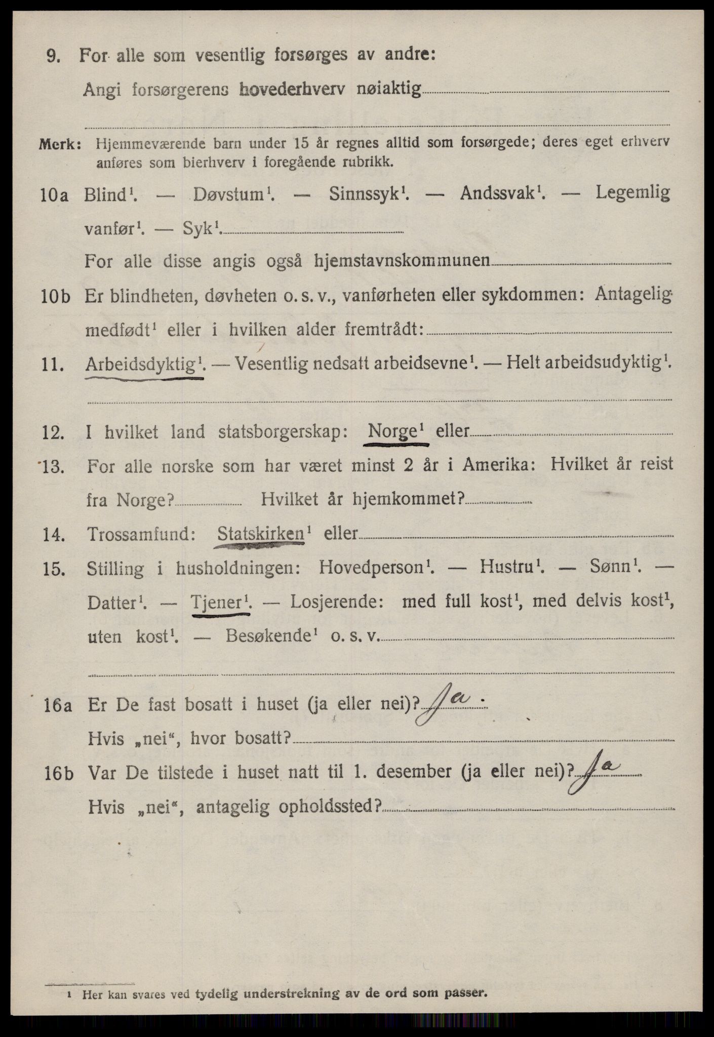 SAT, 1920 census for Tustna, 1920, p. 1442