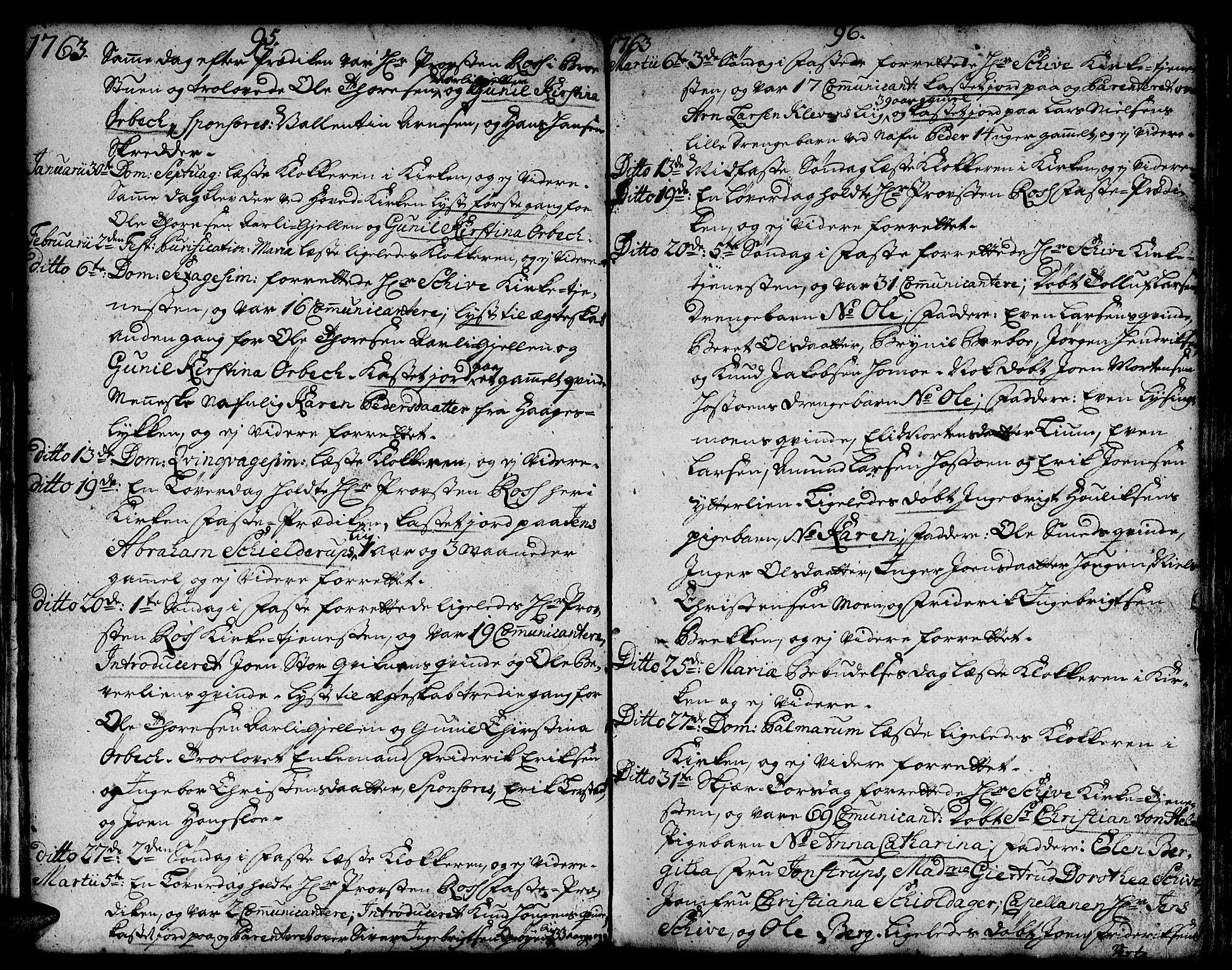 Ministerialprotokoller, klokkerbøker og fødselsregistre - Sør-Trøndelag, SAT/A-1456/671/L0840: Parish register (official) no. 671A02, 1756-1794, p. 95-96