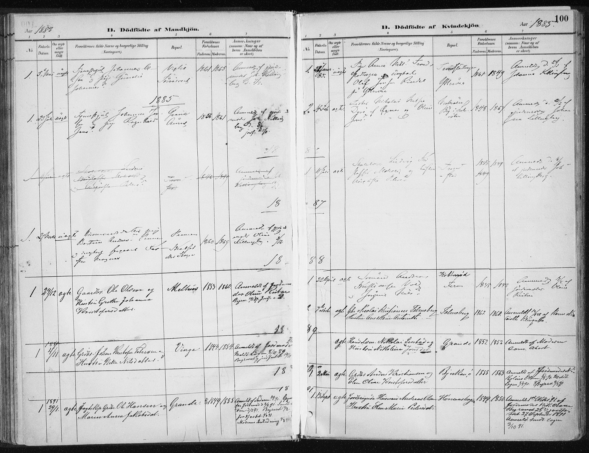 Ministerialprotokoller, klokkerbøker og fødselsregistre - Nord-Trøndelag, AV/SAT-A-1458/701/L0010: Parish register (official) no. 701A10, 1883-1899, p. 100