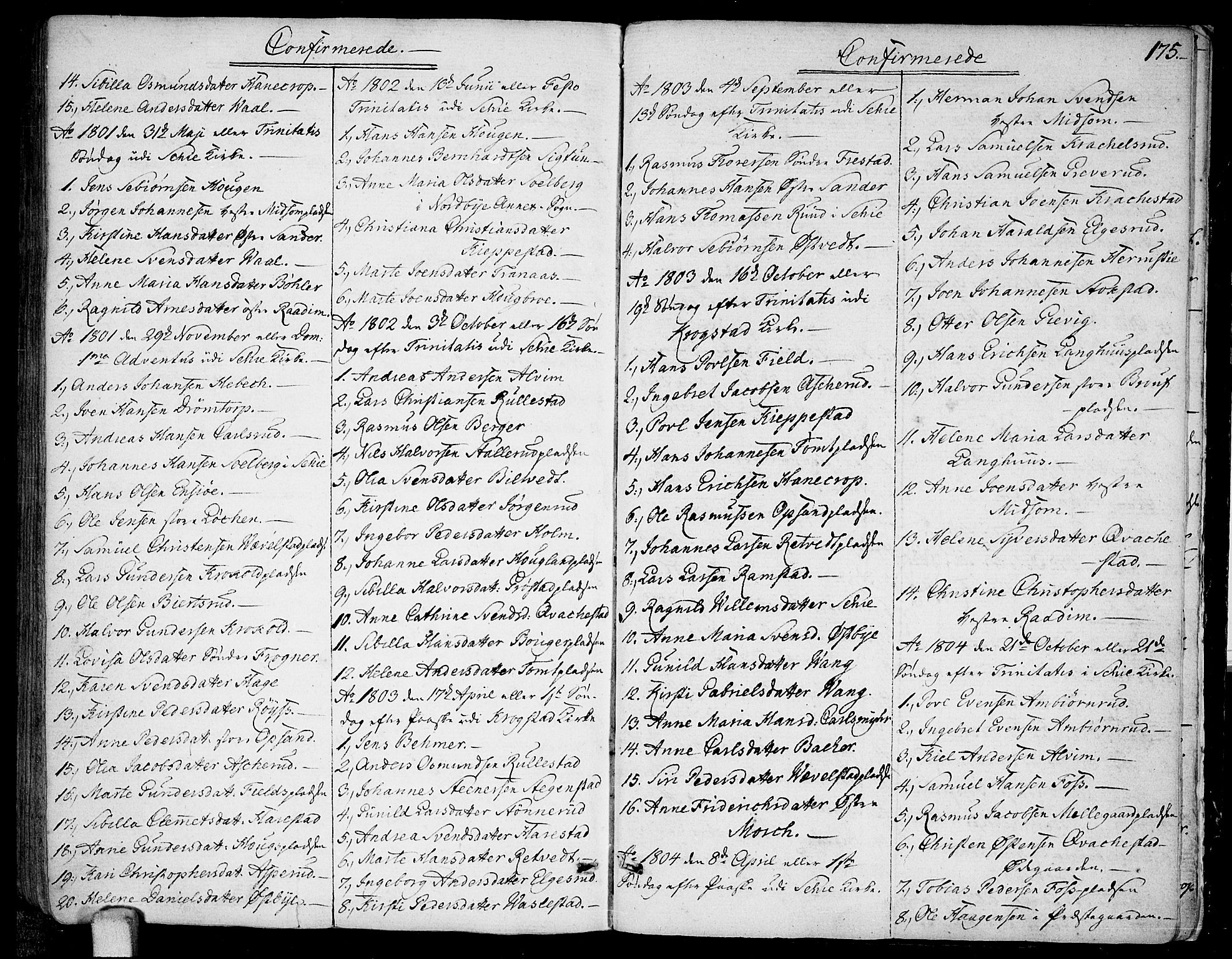 Kråkstad prestekontor Kirkebøker, SAO/A-10125a/F/Fa/L0002: Parish register (official) no. I 2, 1786-1814, p. 175
