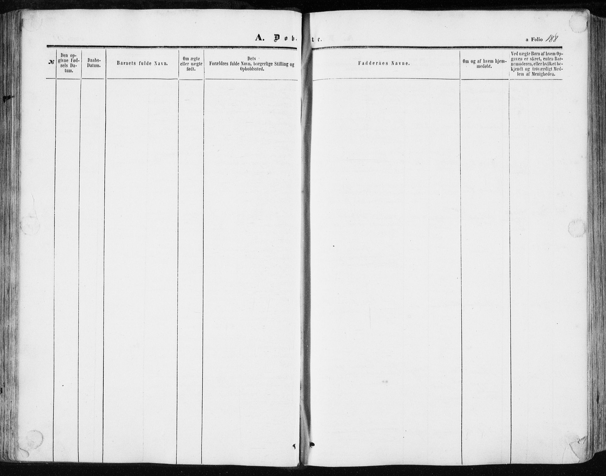 Ministerialprotokoller, klokkerbøker og fødselsregistre - Sør-Trøndelag, SAT/A-1456/634/L0531: Parish register (official) no. 634A07, 1861-1870, p. 188
