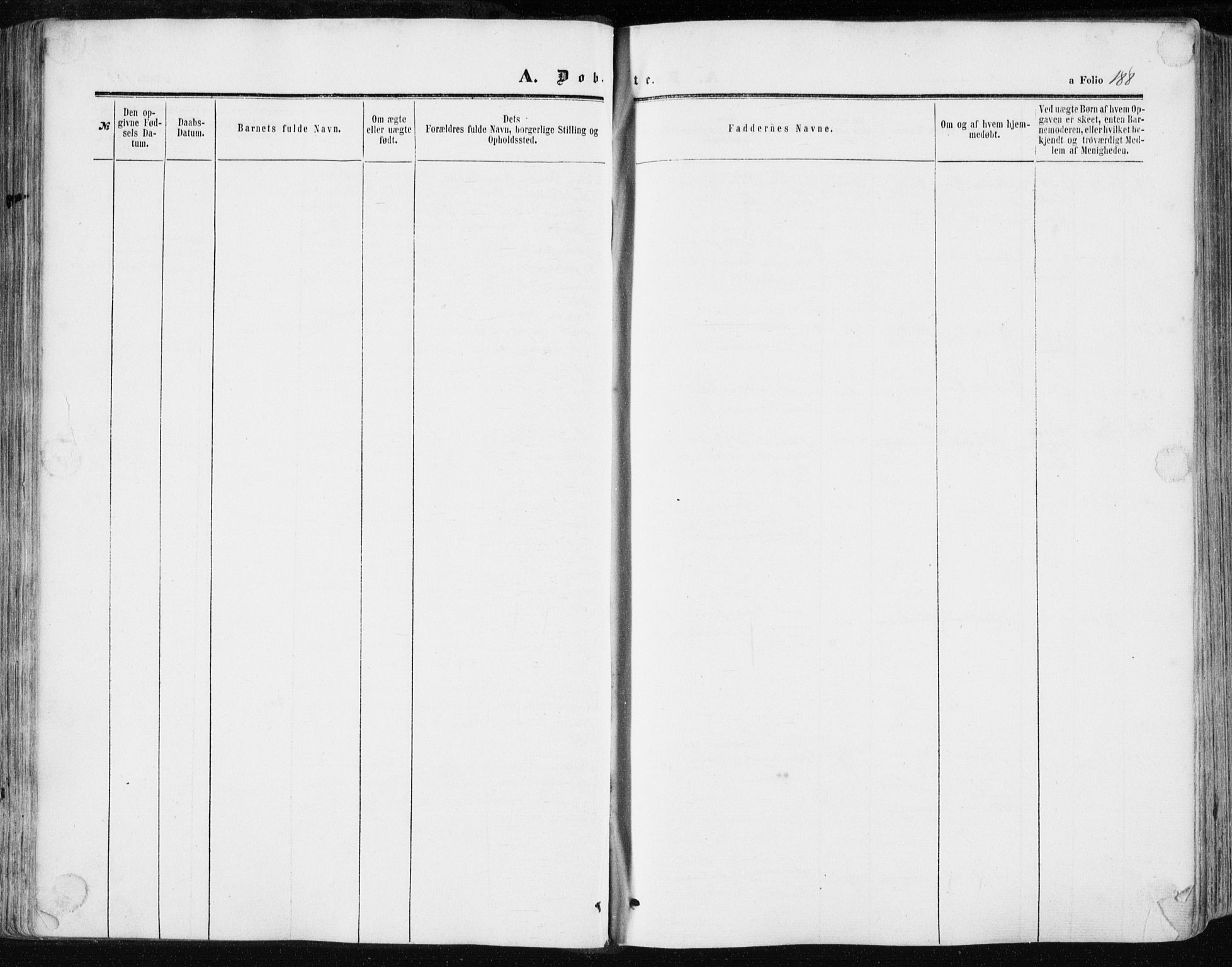 Ministerialprotokoller, klokkerbøker og fødselsregistre - Sør-Trøndelag, AV/SAT-A-1456/634/L0531: Parish register (official) no. 634A07, 1861-1870, p. 188