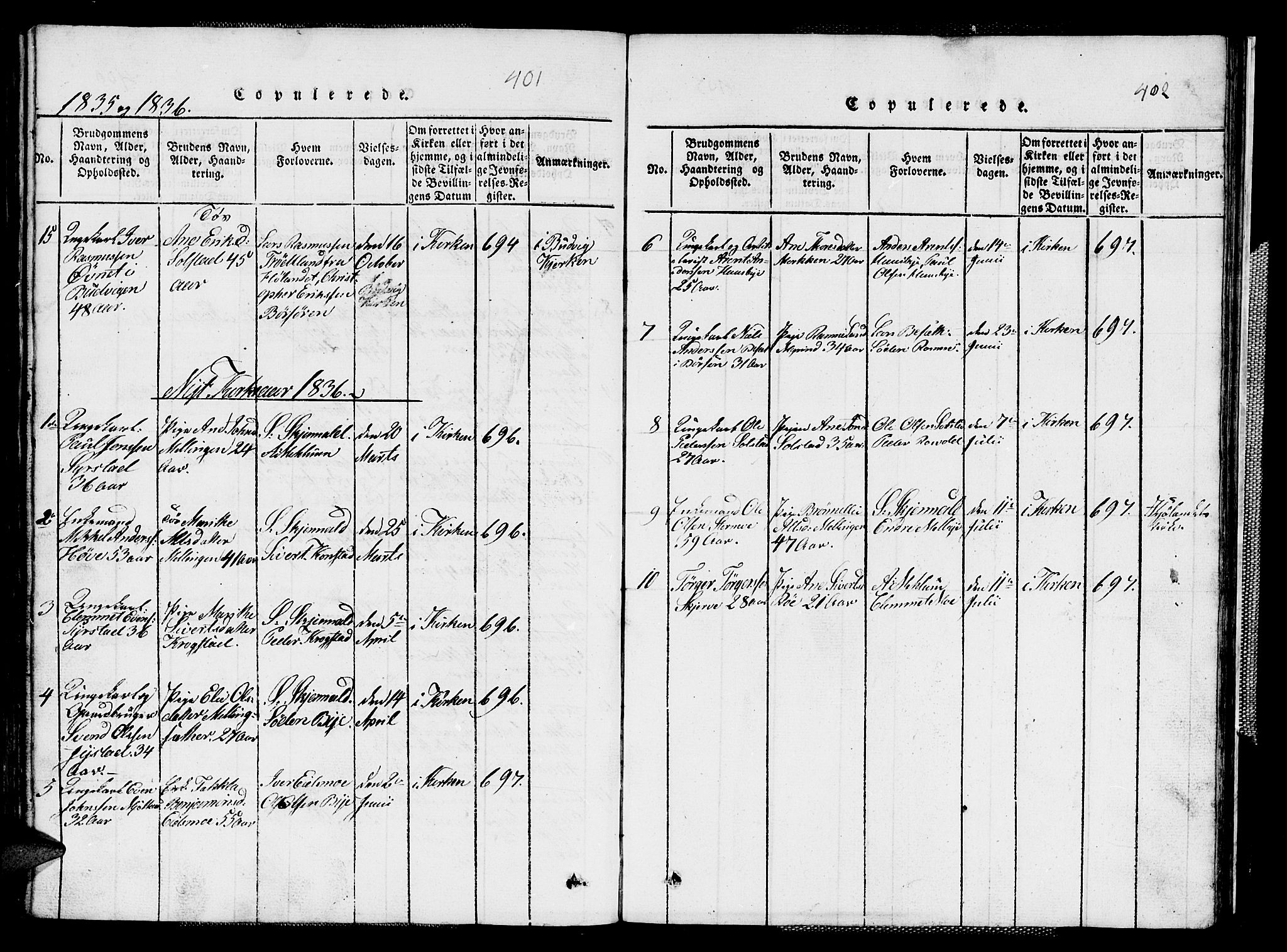 Ministerialprotokoller, klokkerbøker og fødselsregistre - Sør-Trøndelag, SAT/A-1456/667/L0796: Parish register (copy) no. 667C01, 1817-1836, p. 401-402