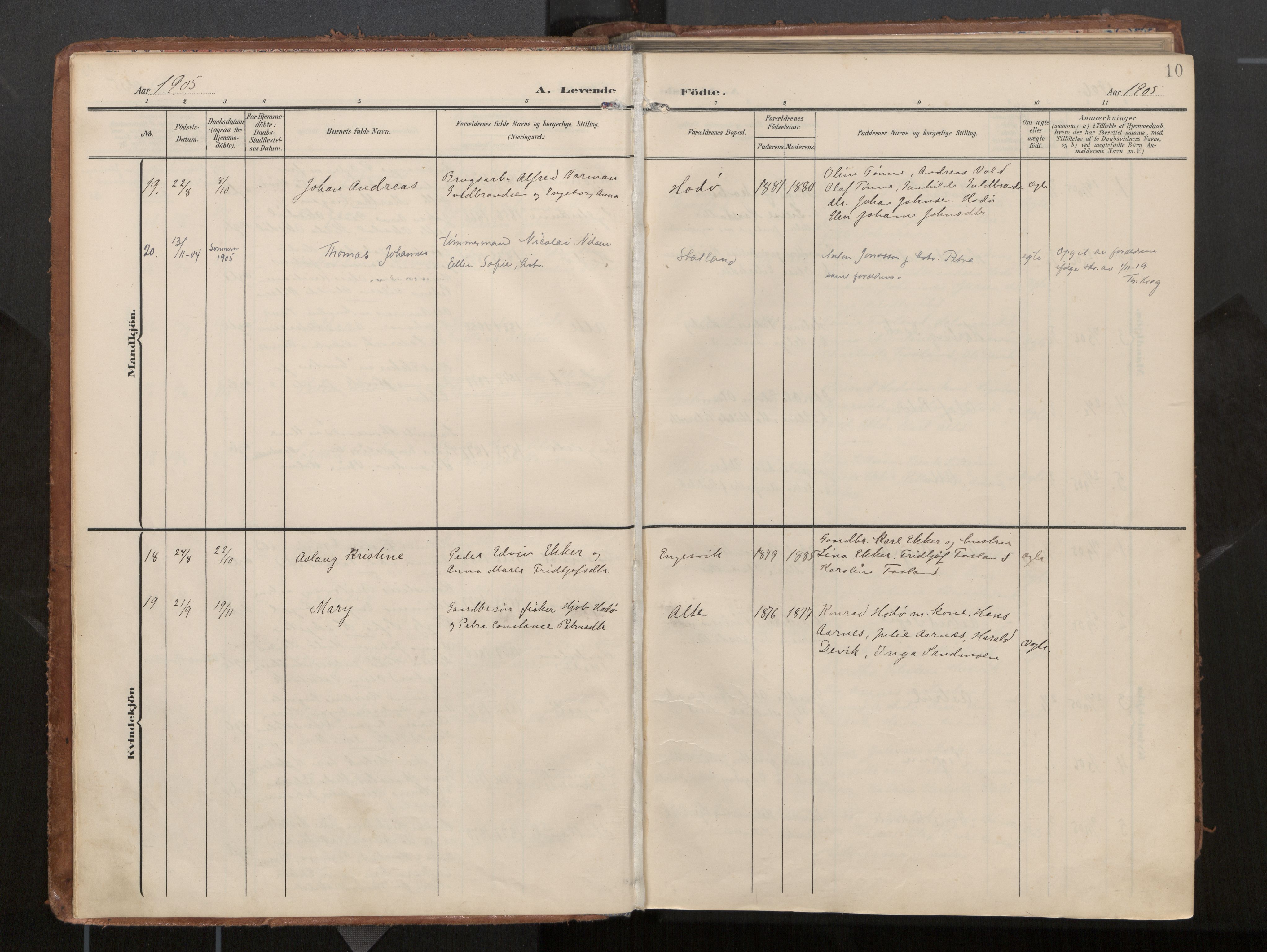 Ministerialprotokoller, klokkerbøker og fødselsregistre - Nord-Trøndelag, AV/SAT-A-1458/774/L0629: Parish register (official), 1904-1926, p. 10