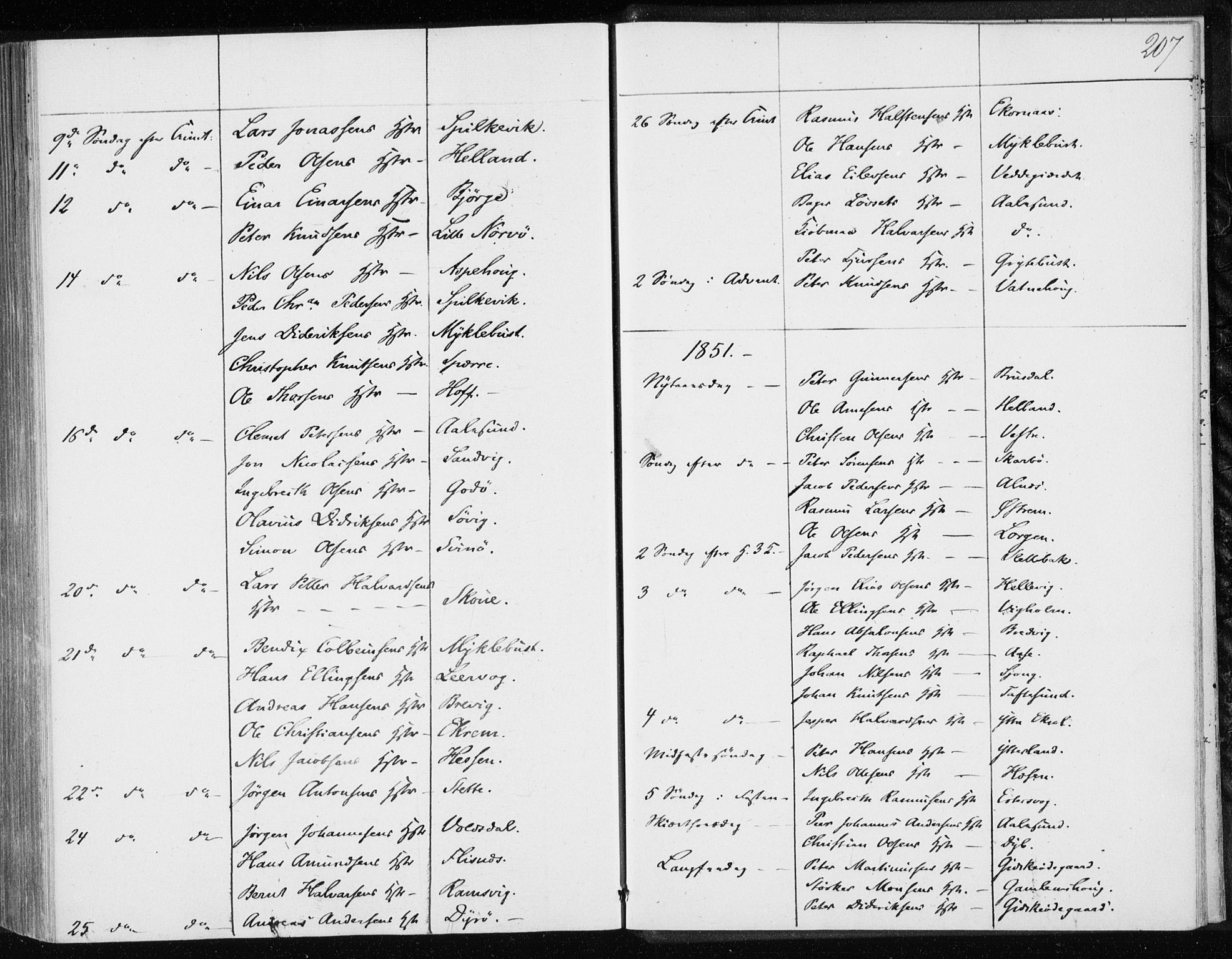 Ministerialprotokoller, klokkerbøker og fødselsregistre - Møre og Romsdal, AV/SAT-A-1454/528/L0415: Curate's parish register no. 528B03, 1843-1852, p. 207