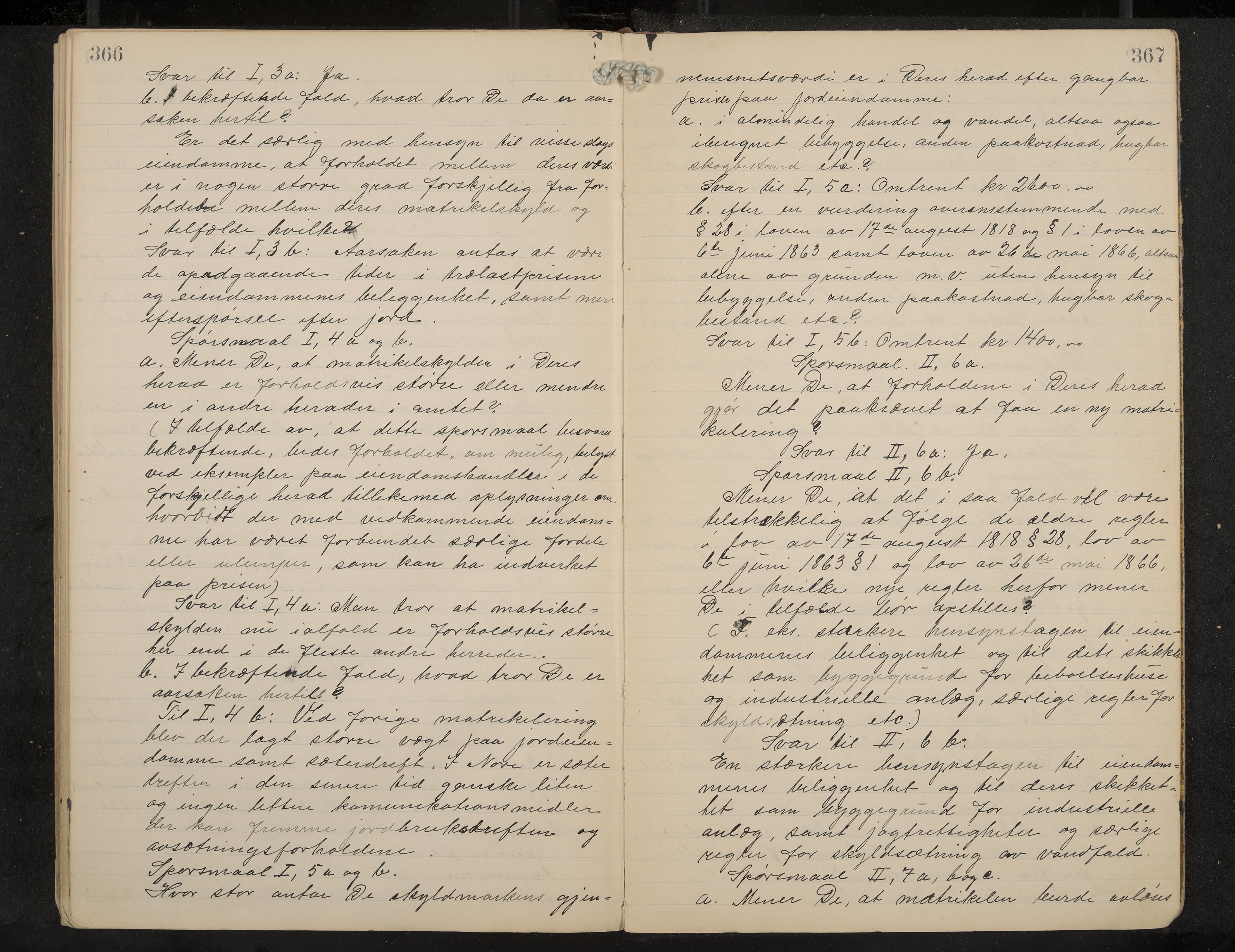 Nore formannskap og sentraladministrasjon, IKAK/0633021-2/A/Aa/L0001: Møtebok, 1901-1911, p. 366-367