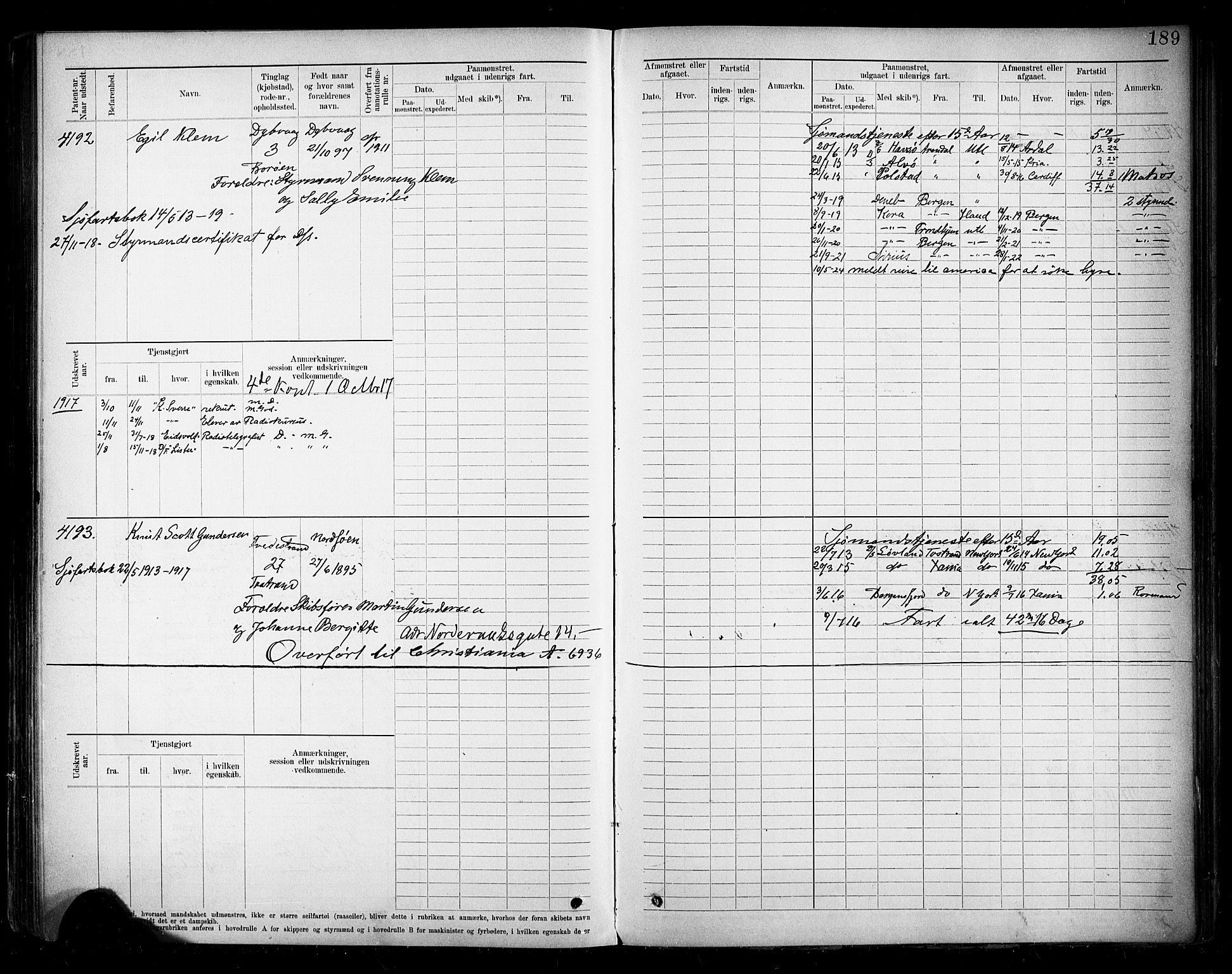 Tvedestrand mønstringskrets, AV/SAK-2031-0011/F/Fb/L0020: Hovedrulle A nr 3819-4409, U-36, 1906-1918, p. 194