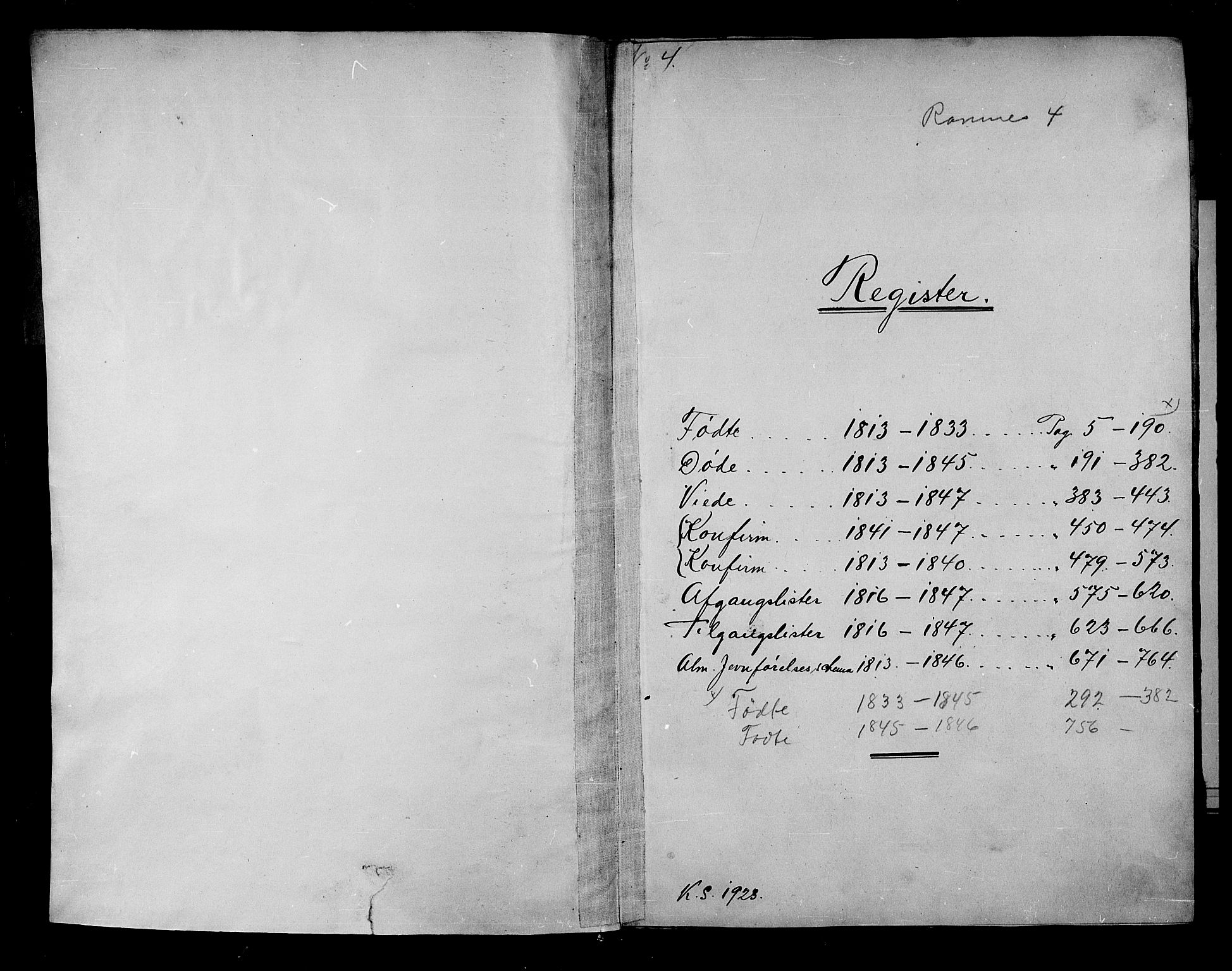 Ramnes kirkebøker, SAKO/A-314/G/Ga/L0001: Parish register (copy) no. I 1, 1813-1847