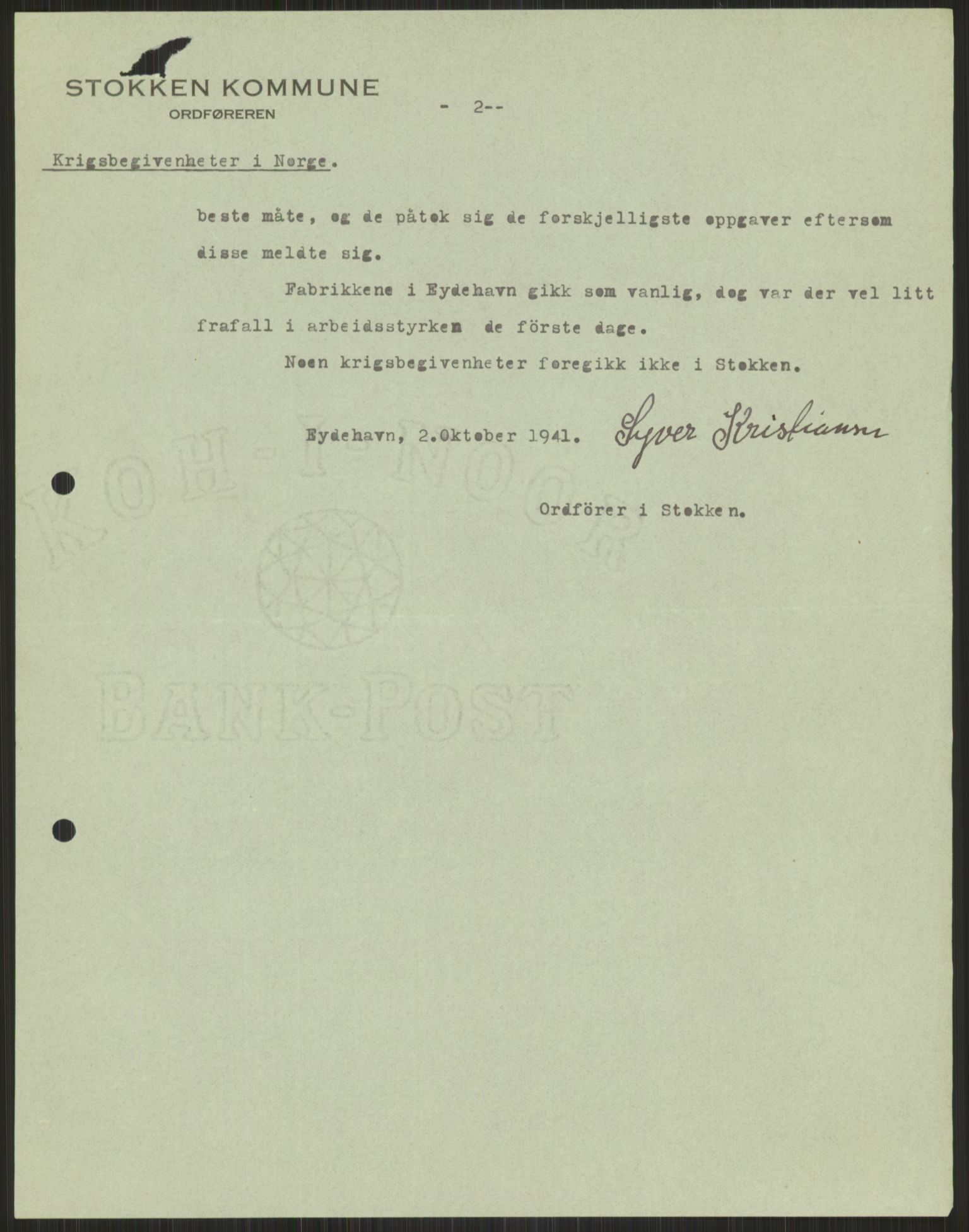 Forsvaret, Forsvarets krigshistoriske avdeling, AV/RA-RAFA-2017/Y/Ya/L0014: II-C-11-31 - Fylkesmenn.  Rapporter om krigsbegivenhetene 1940., 1940, p. 792